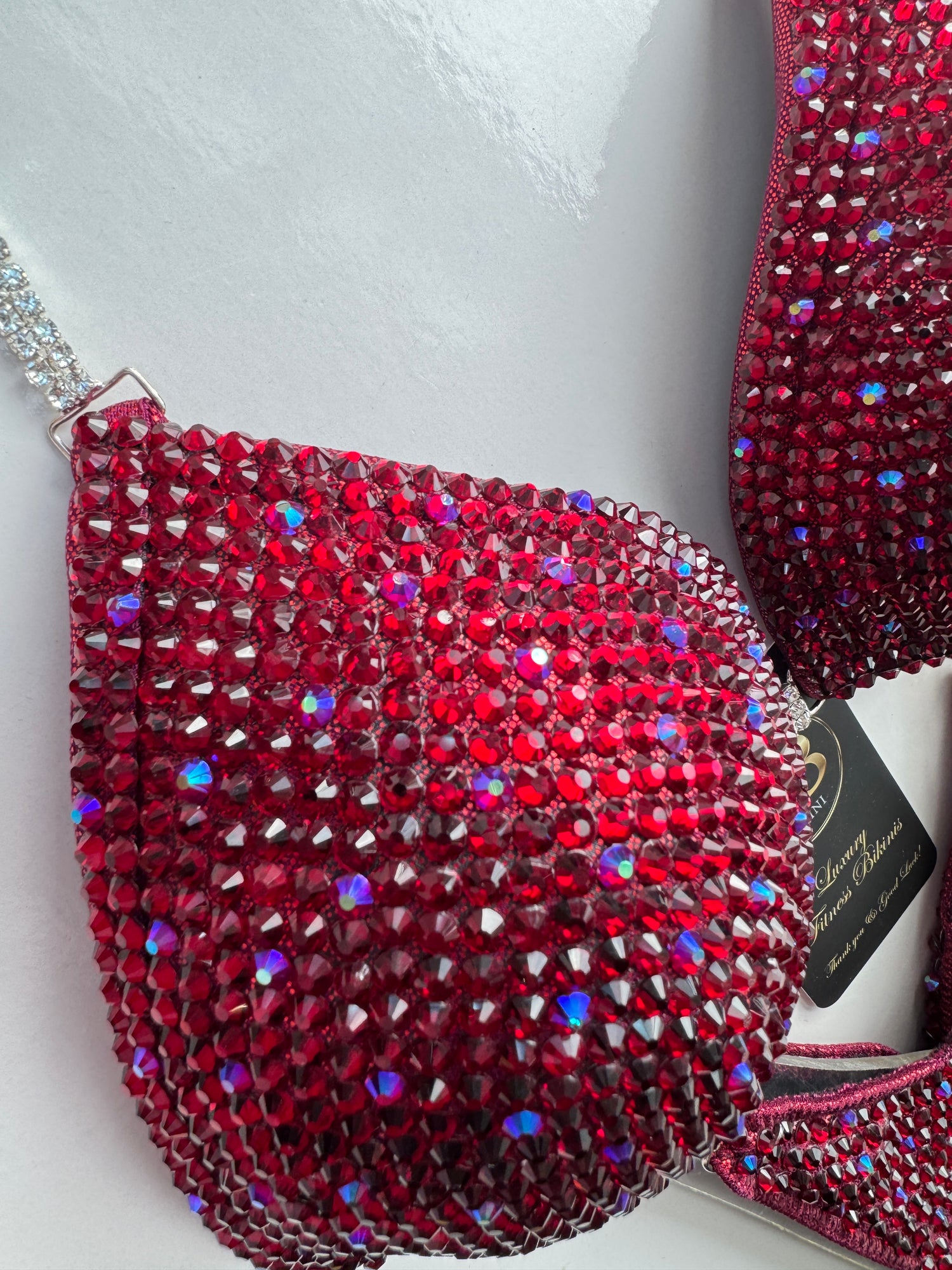 Burgundy red triangle bikini B/ small C cup