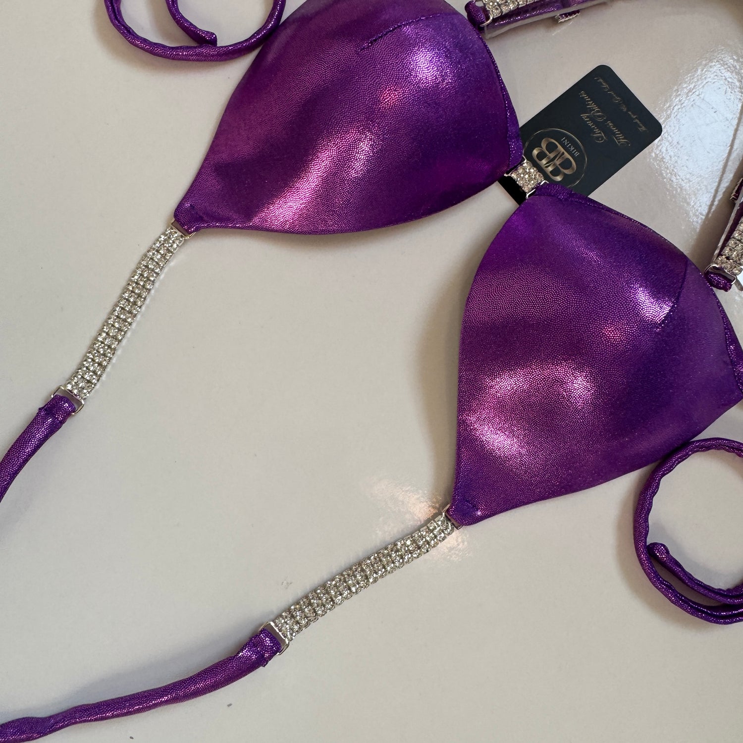 Metallic Lilac Posing Bikini - D cup