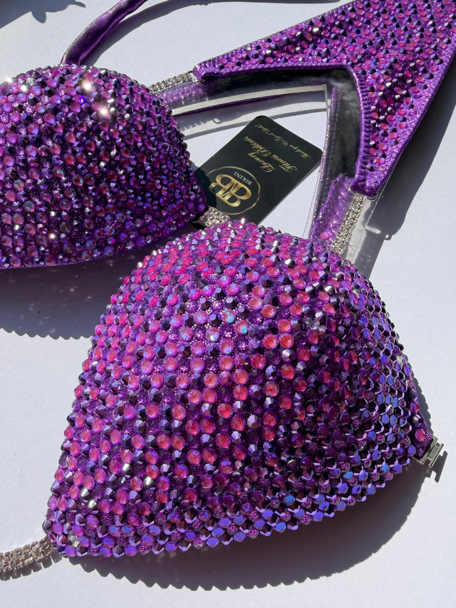 Orchid Purple triangle bikini - C/D bra cup - ready to buy