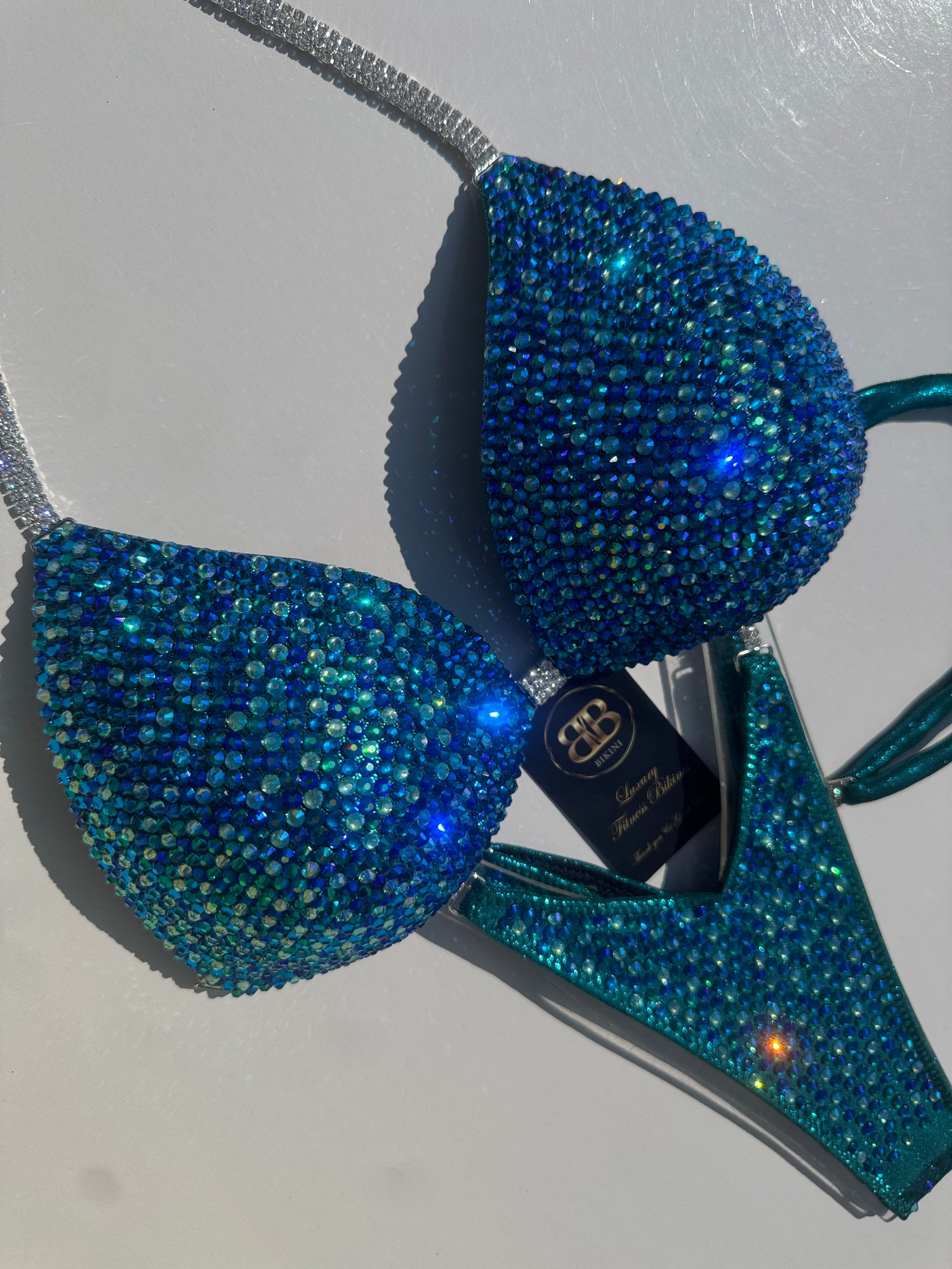 Triangle ( NPC) competition bikini - azure mermaid turquoise blue