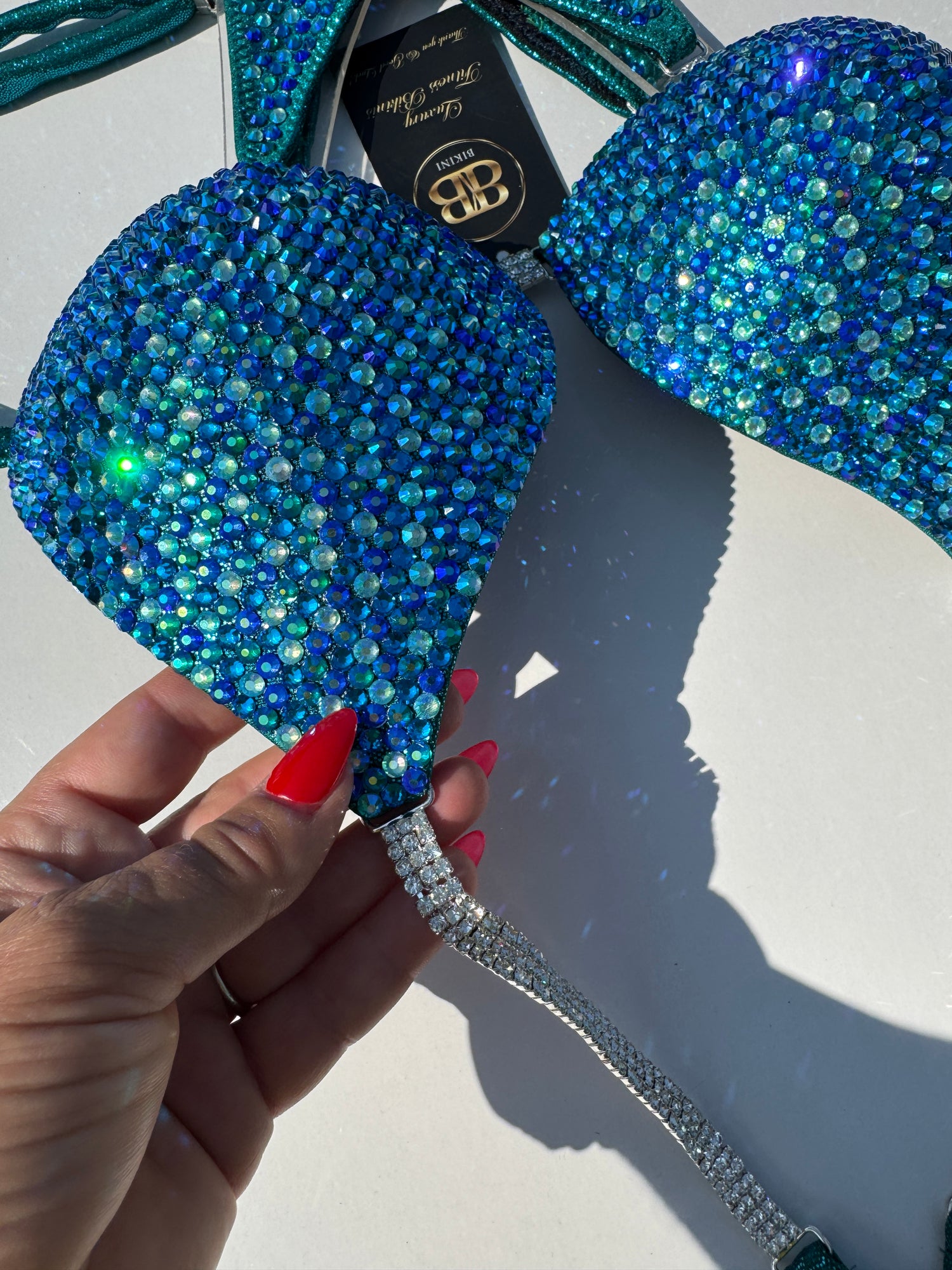 Triangle ( NPC) competition bikini - azure mermaid turquoise blue