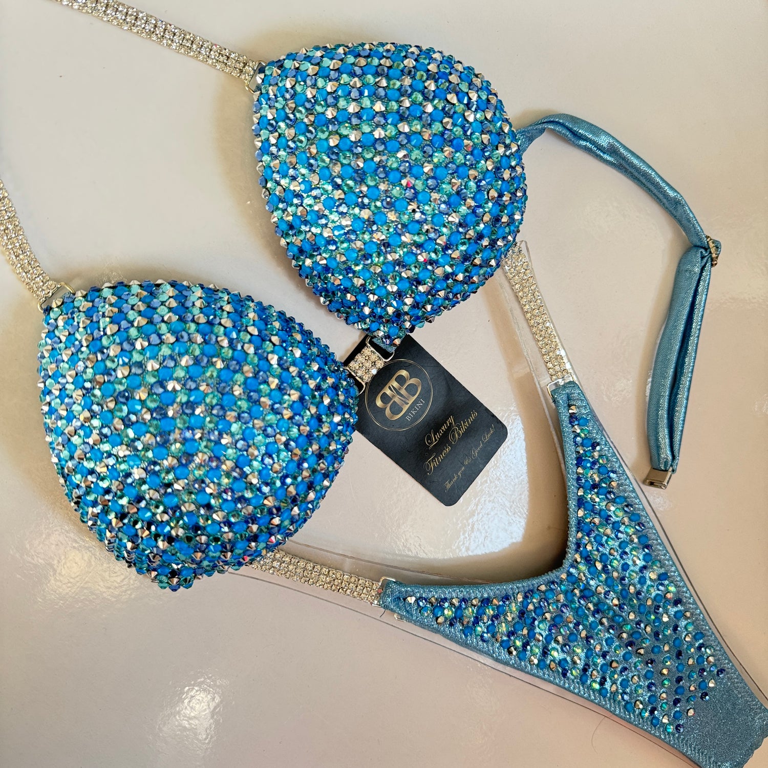 Frozen Blue Mix NPC style bikini - B/C cup , ready to buy