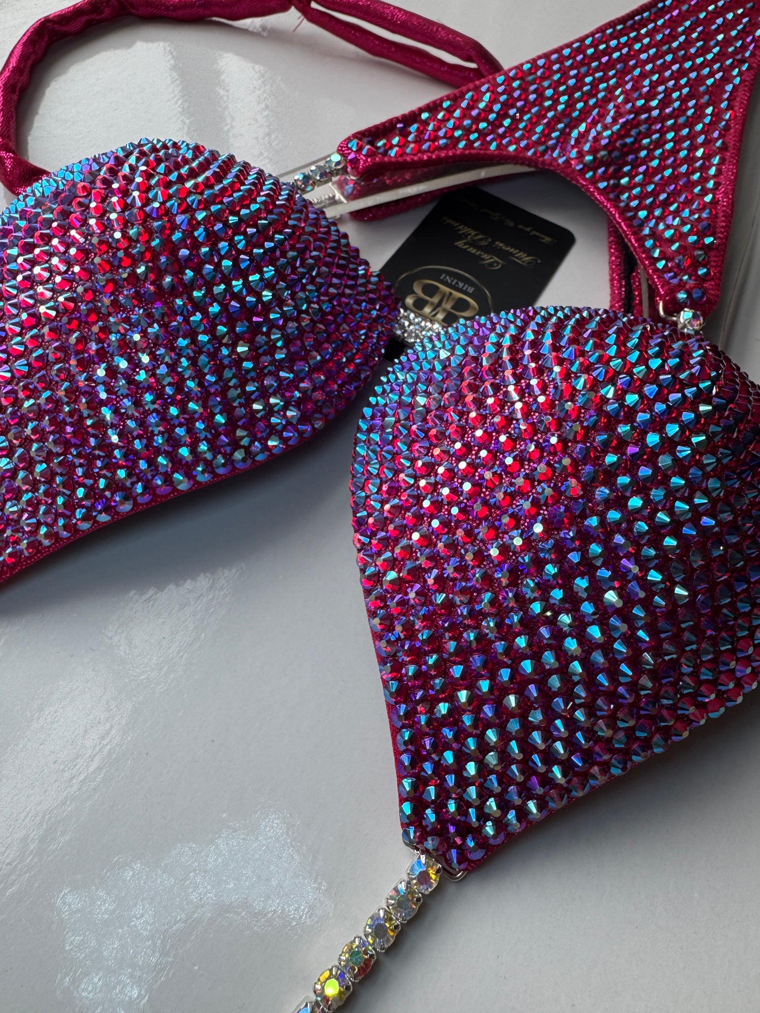 Fuchsia AB Siam triangle bikini -A/B bra cup