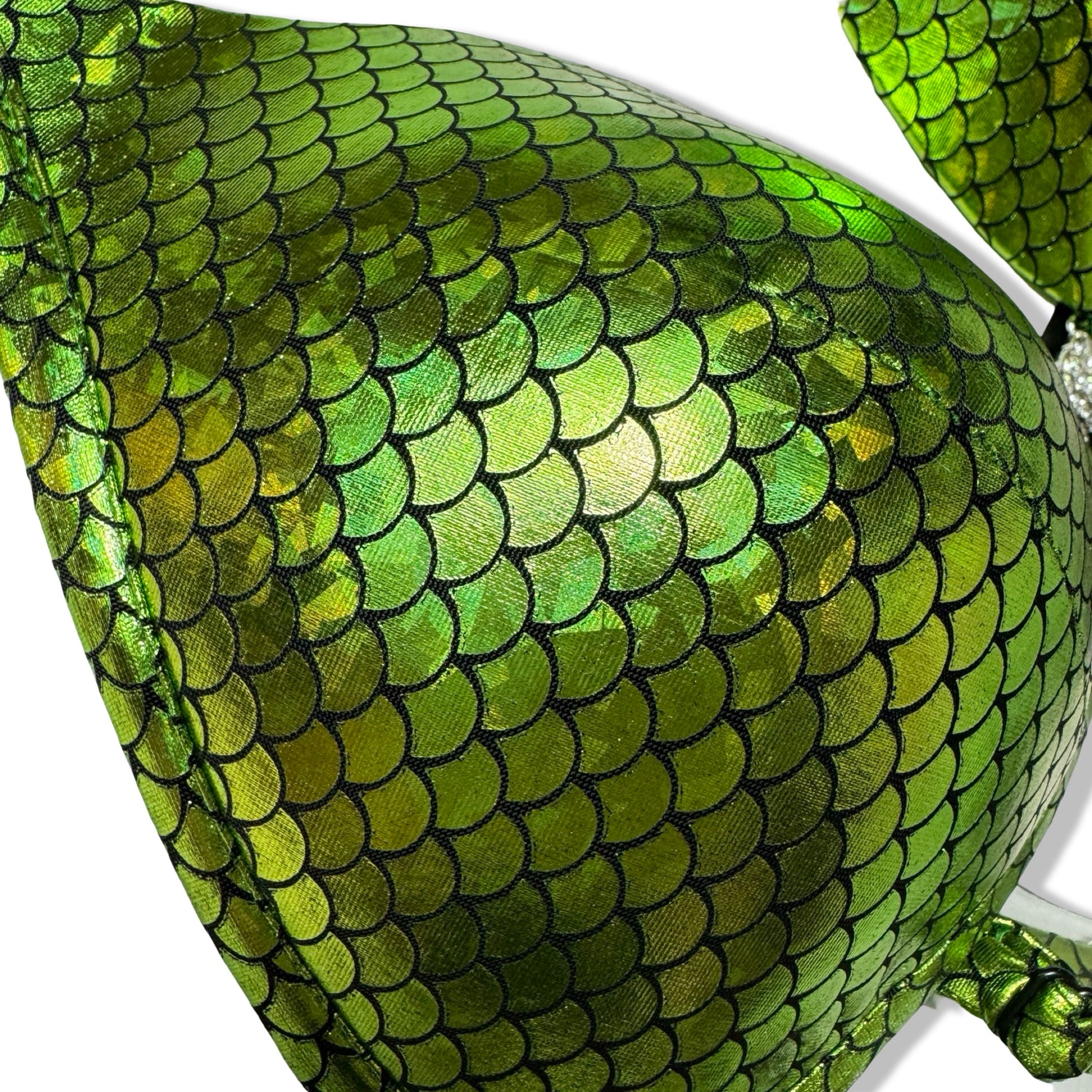 Lime Green Snake Posing Bikini - D cup