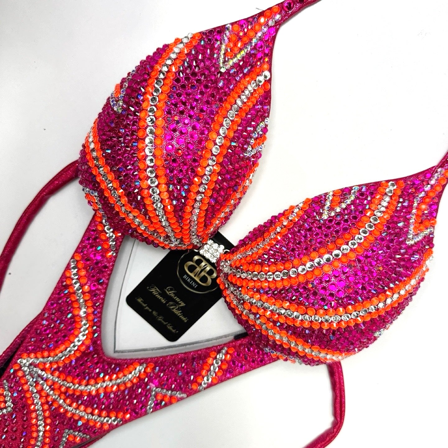 Pink fuchsia and neon orange NPC figure suit - C bra cup