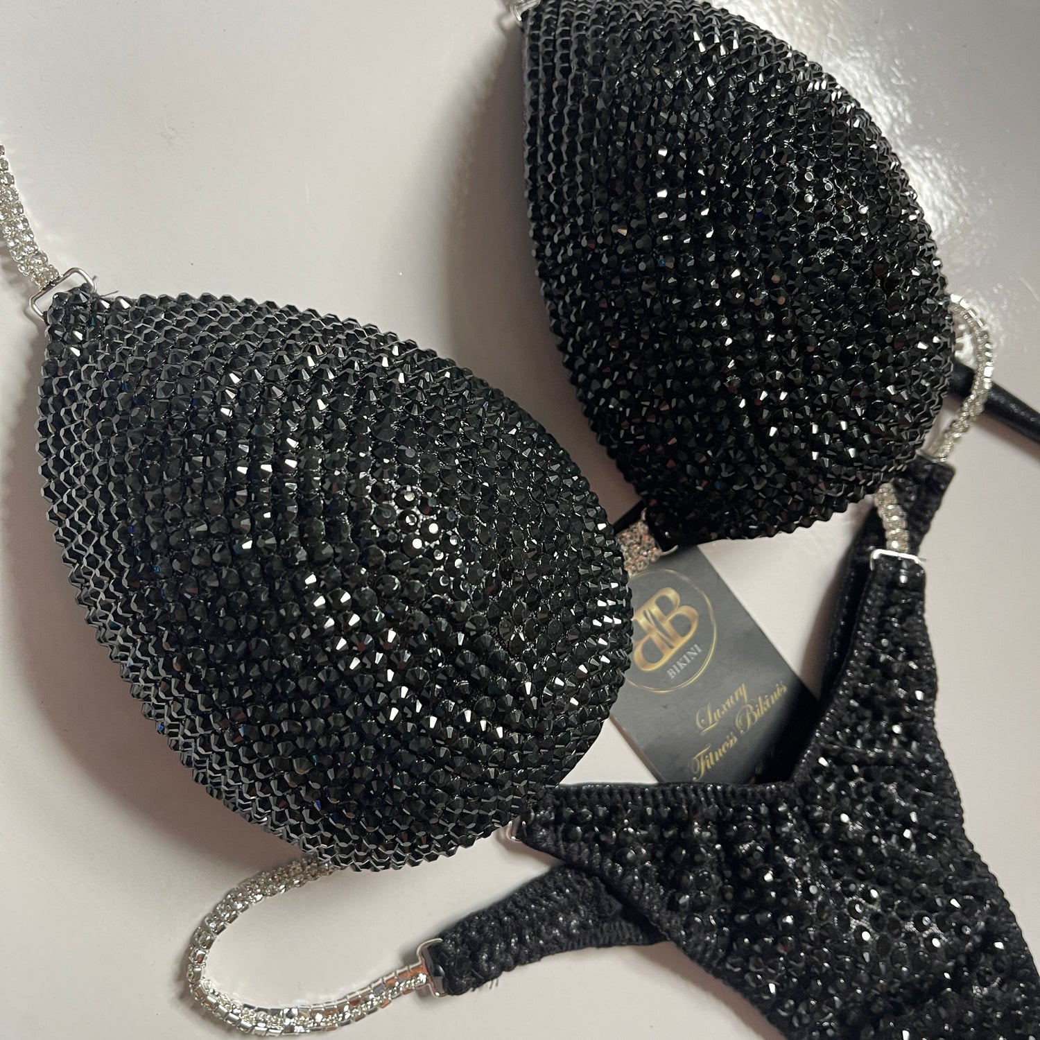 Rental Black competition bikini- DD bra cup