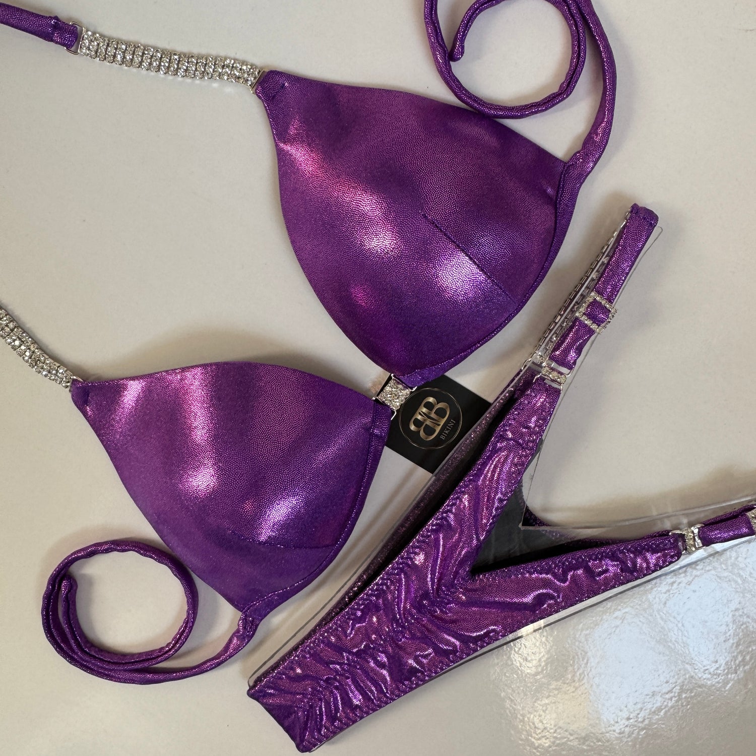 Metallic Lilac Posing Bikini - D cup