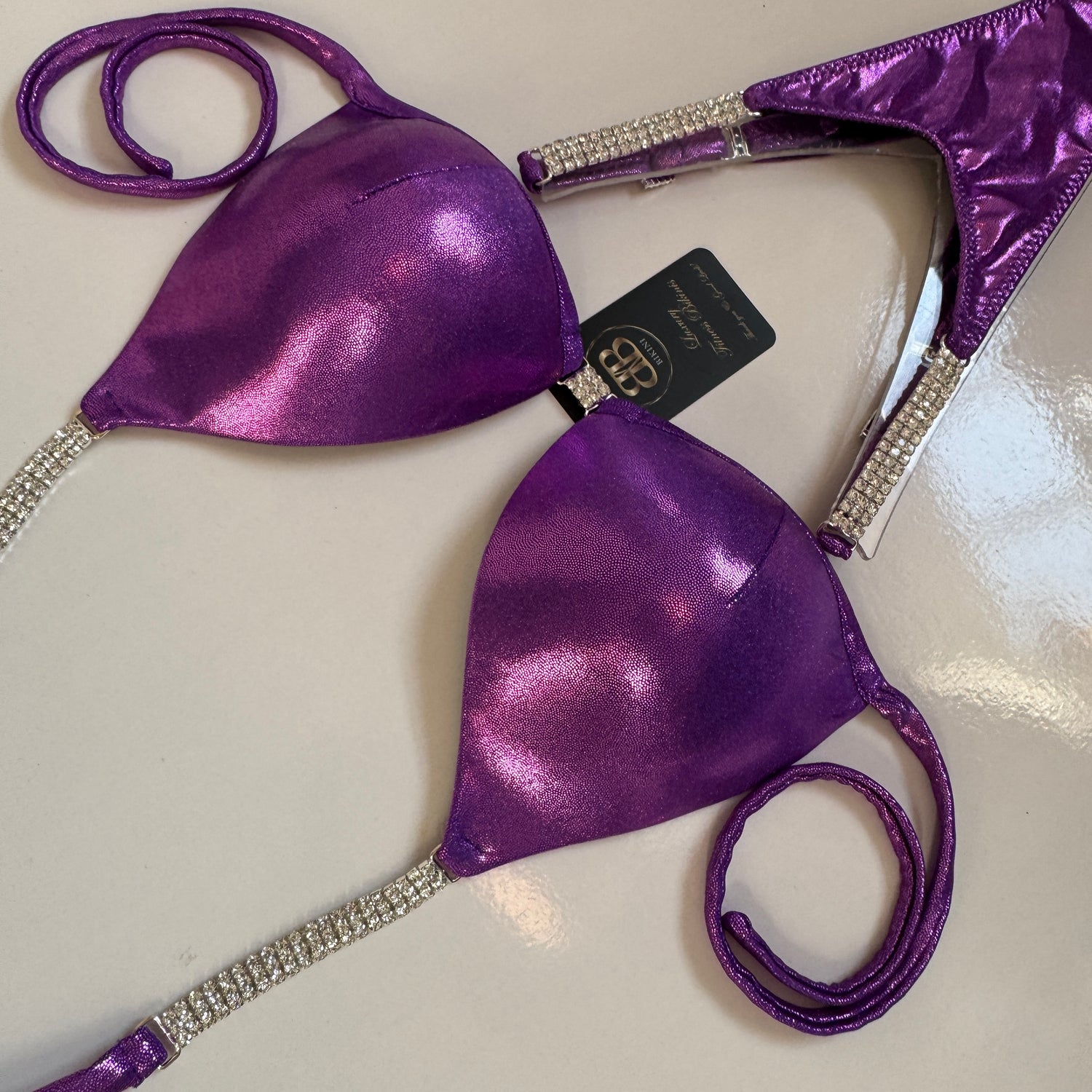 Metallic Lilac Posing Bikini - D cup