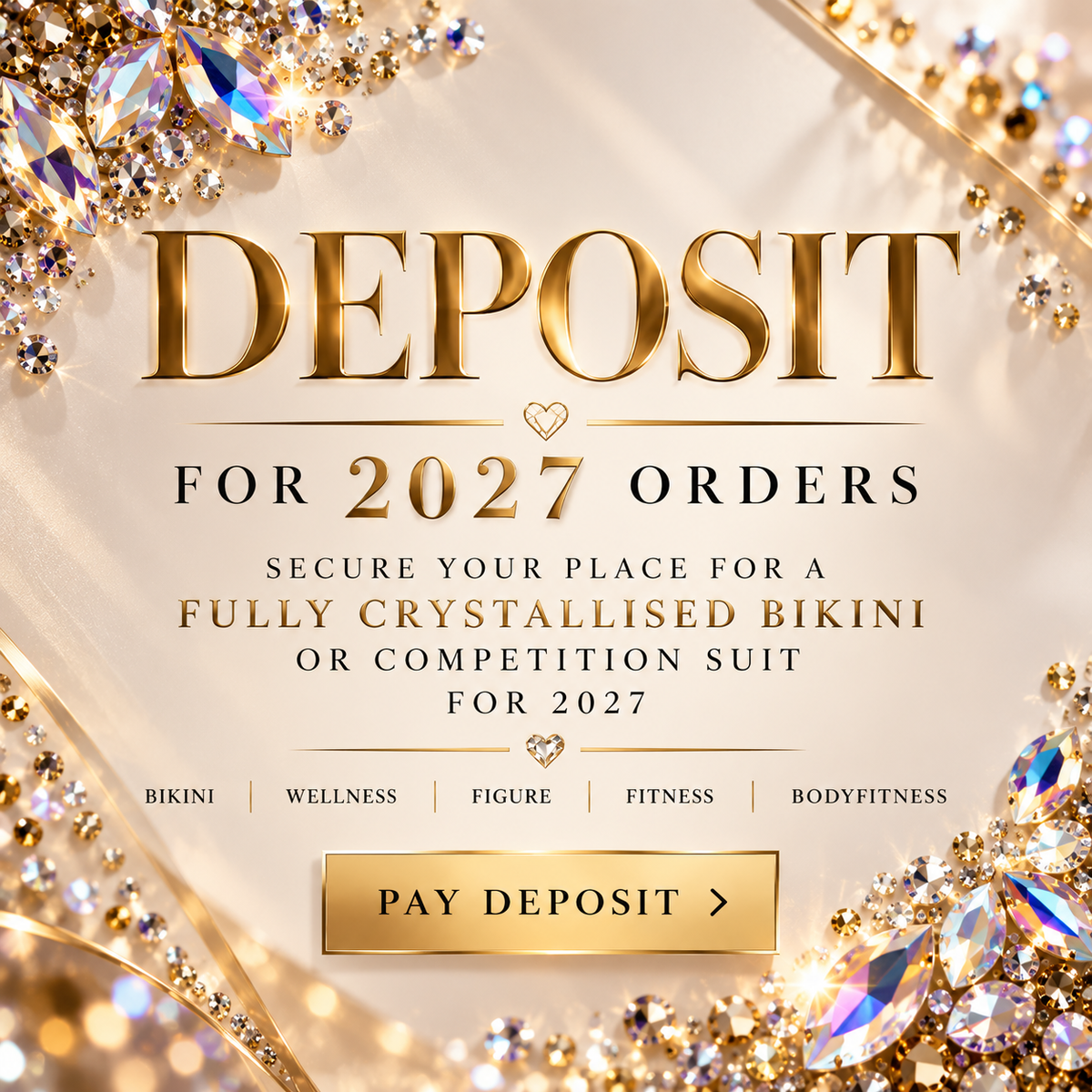 DEPOSIT FOR GOLD LEVEL 4 COMPETITION SUIT FOR 2027