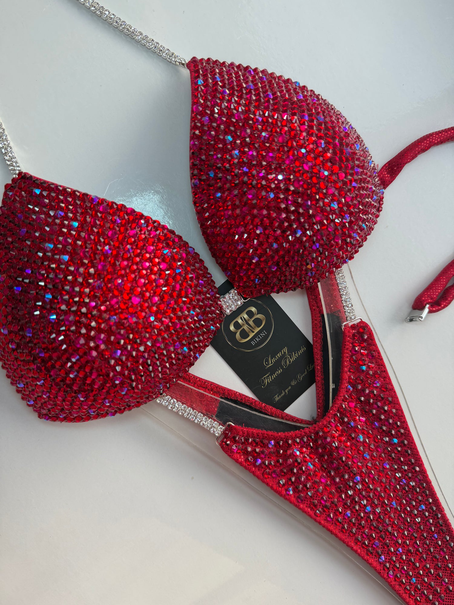 Ruby Red triangle bikini - A/B bra cup