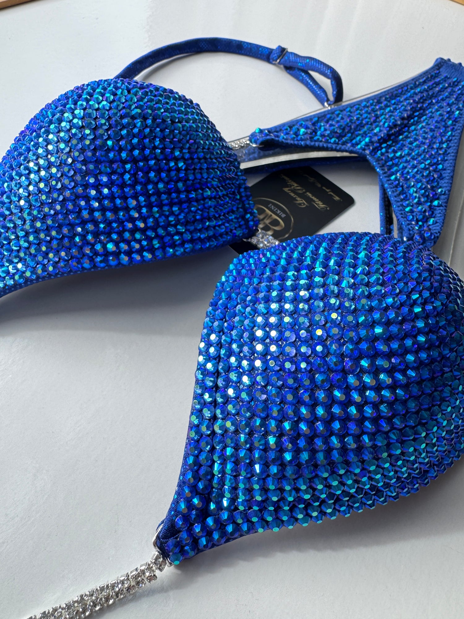 AB Sapphire blue triangle bikini - C/D bra cup