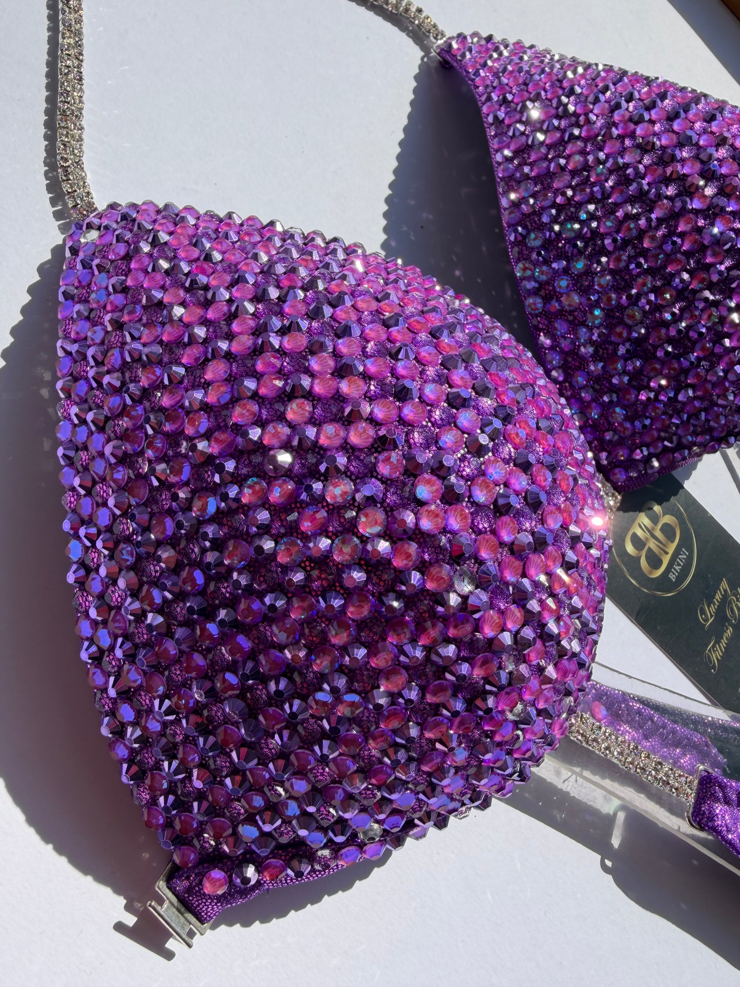 Orchid Purple triangle bikini - C/D bra cup - ready to buy