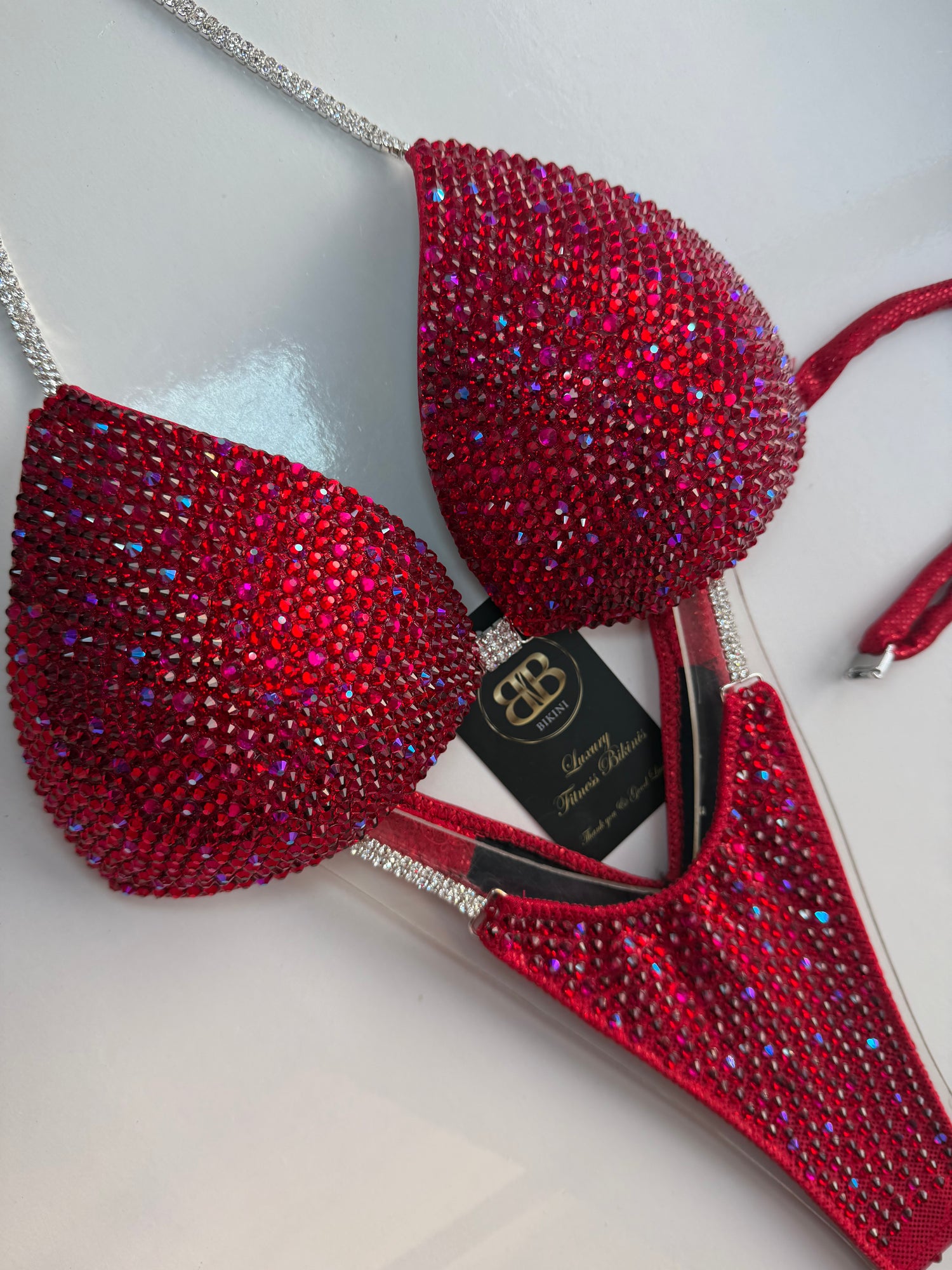 Ruby Red triangle bikini - A/B bra cup