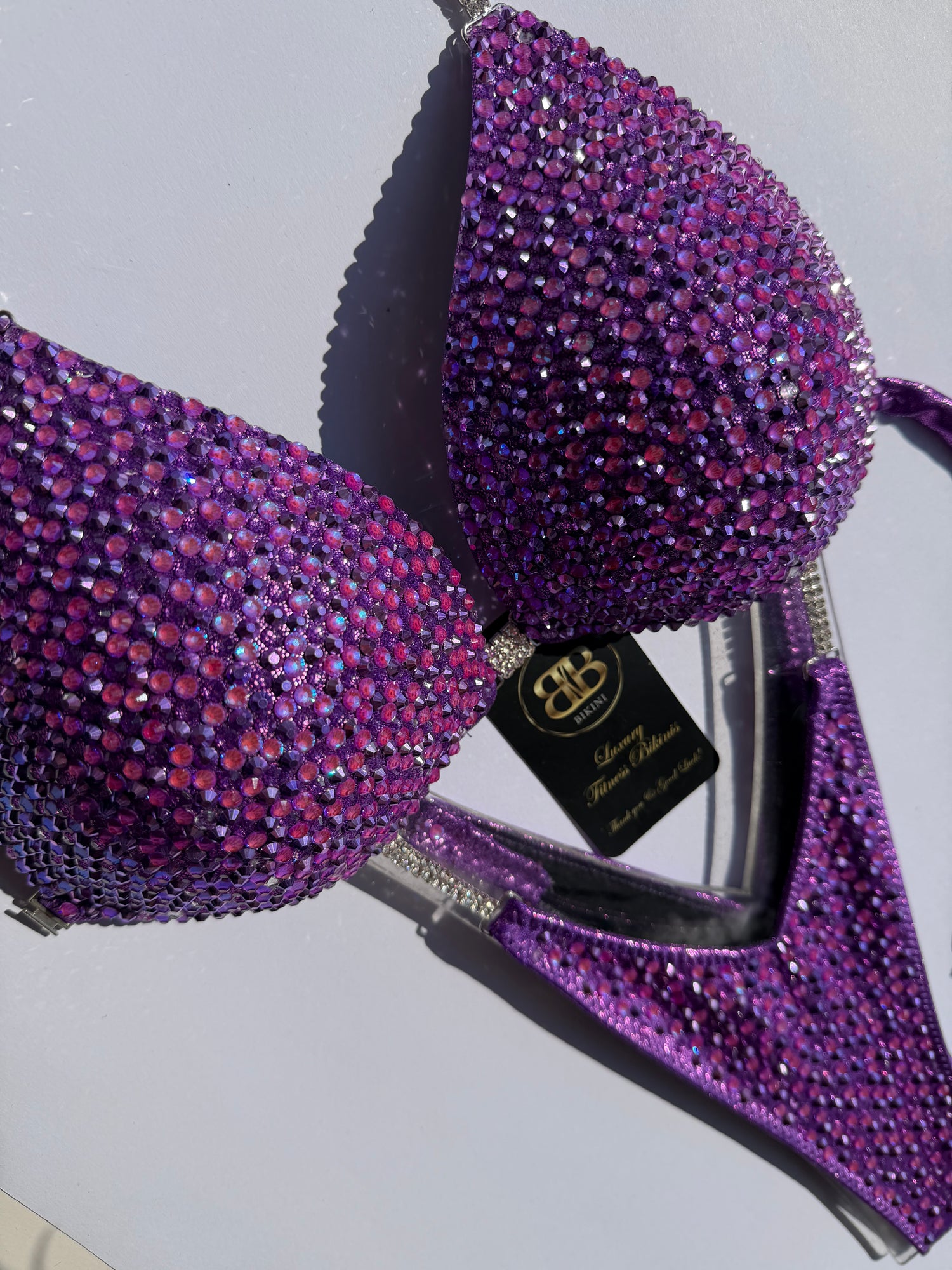 Orchid Purple triangle bikini - C/D bra cup - ready to buy