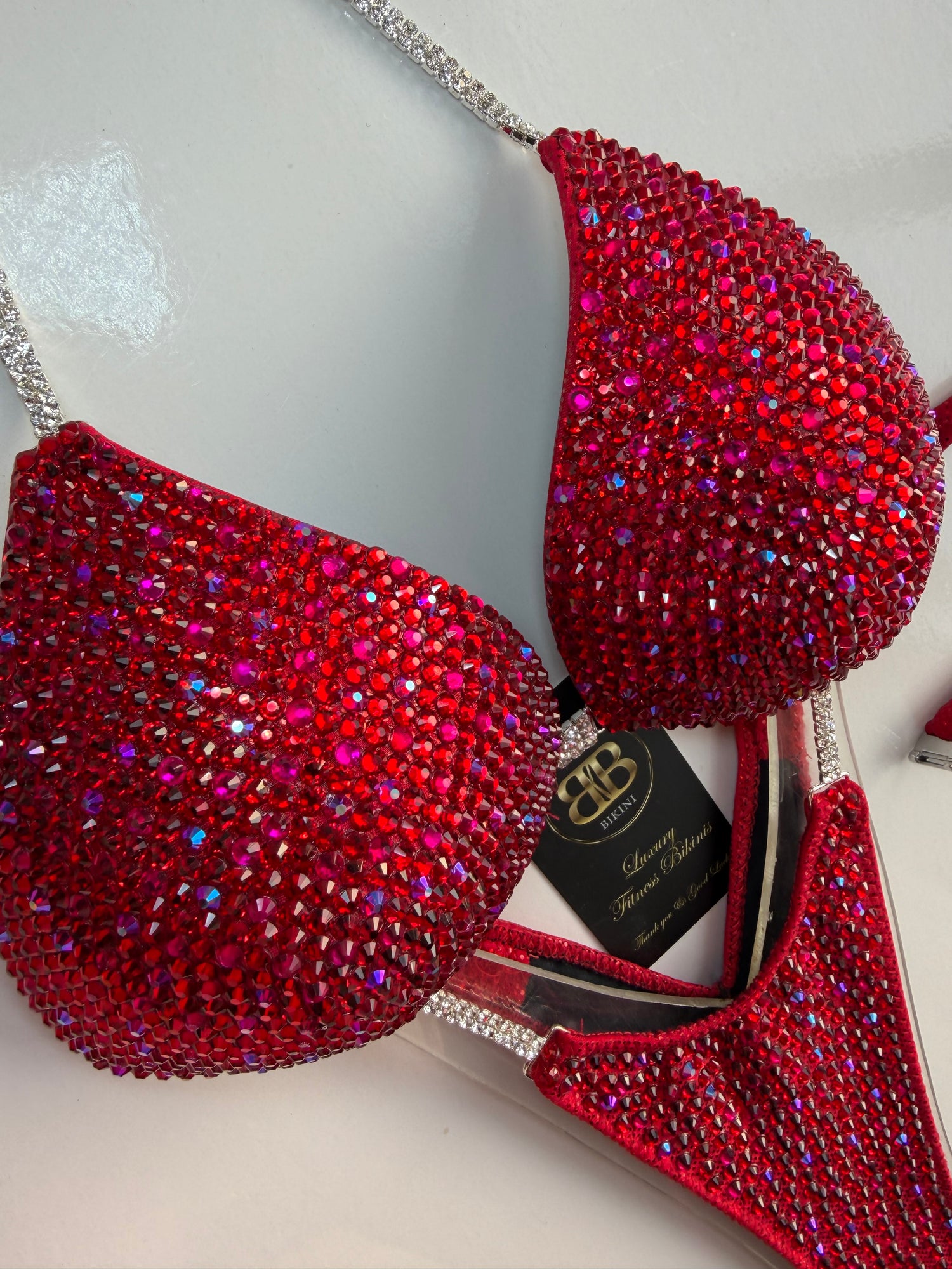 Ruby Red triangle bikini - A/B bra cup