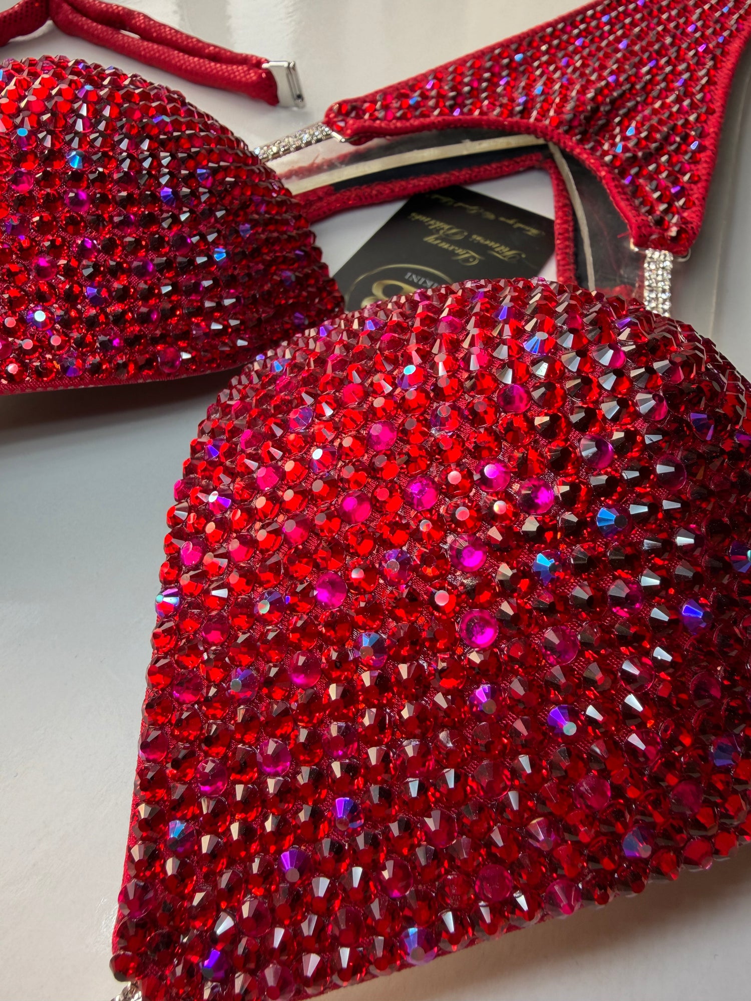 Ruby Red triangle bikini - A/B bra cup