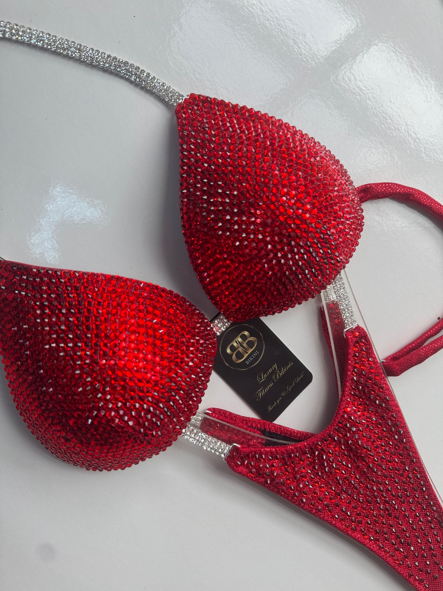 Radiant Blood Red NPC triangle bikini