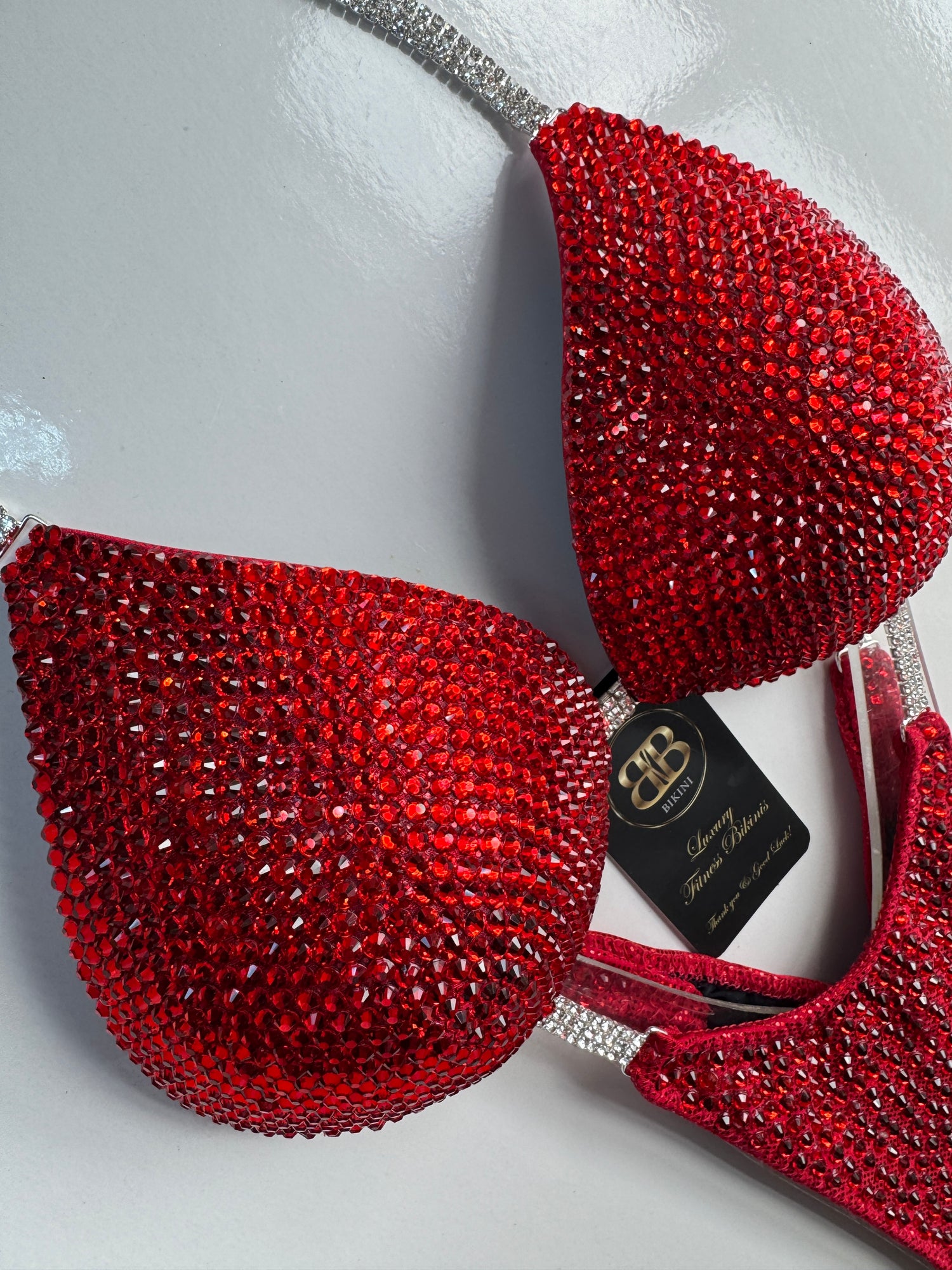 Radiant Blood Red NPC triangle bikini