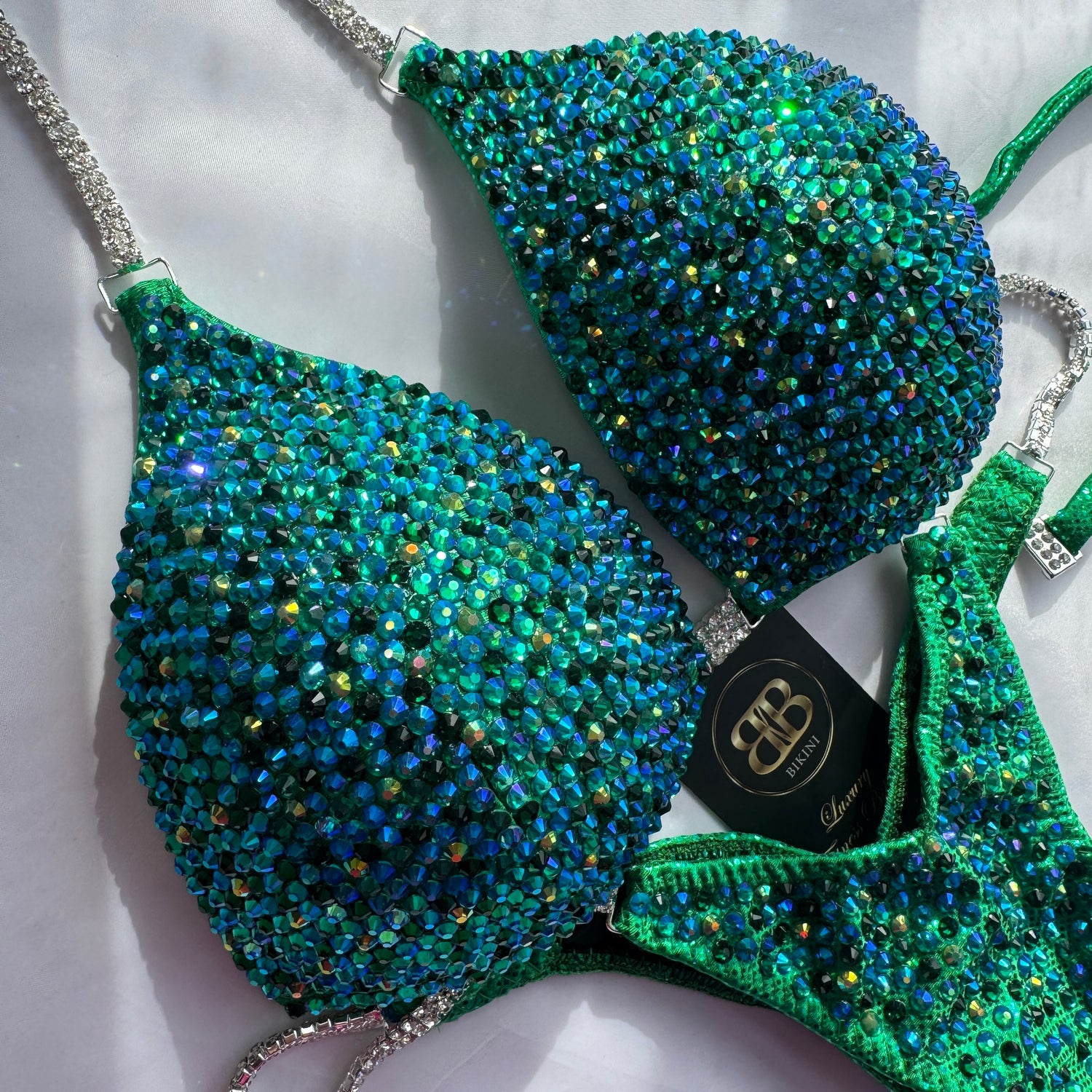 Spring Sea Green Triangle Competition Bikini