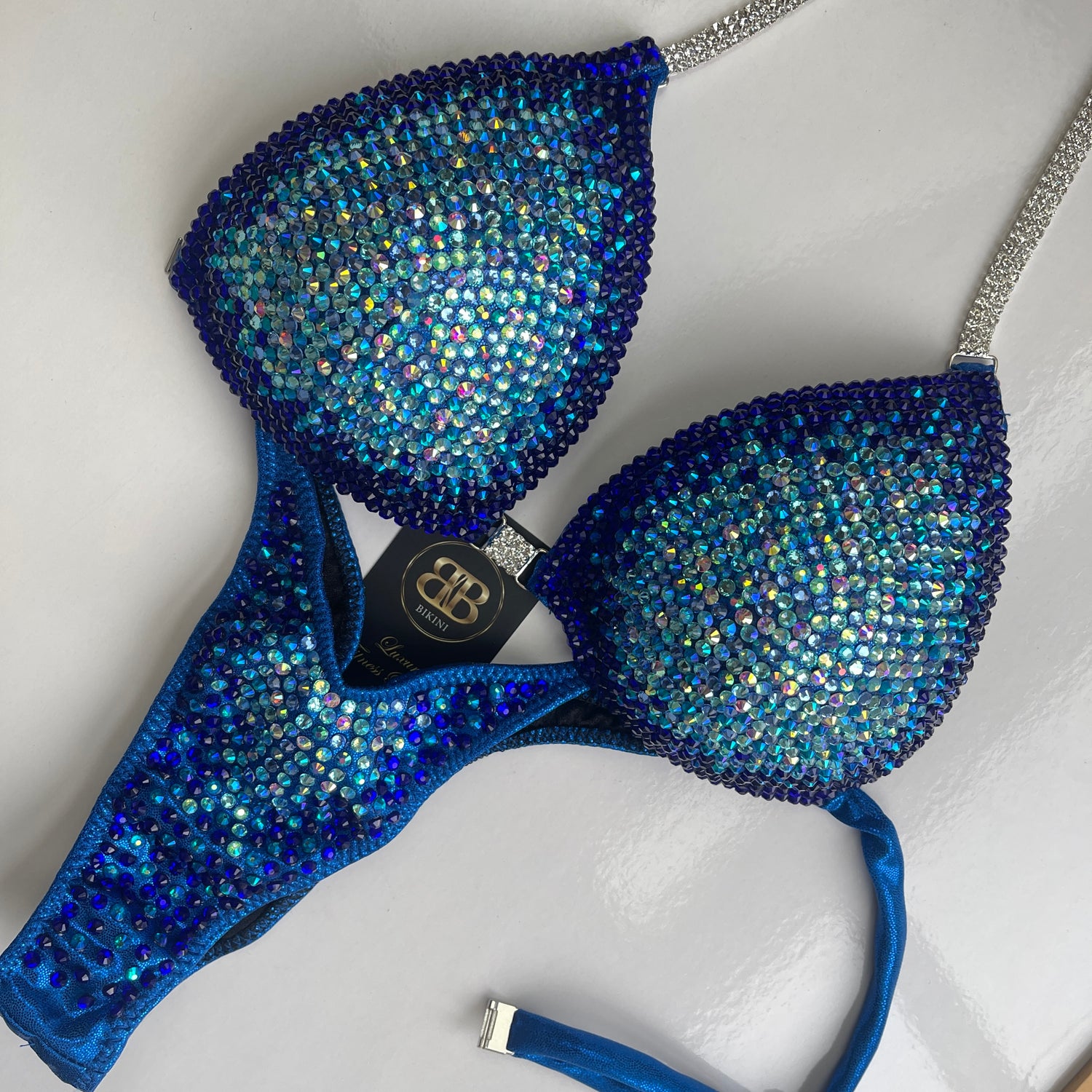 Brand New Blue Middle Ombre NPC style bikini - C/D cup