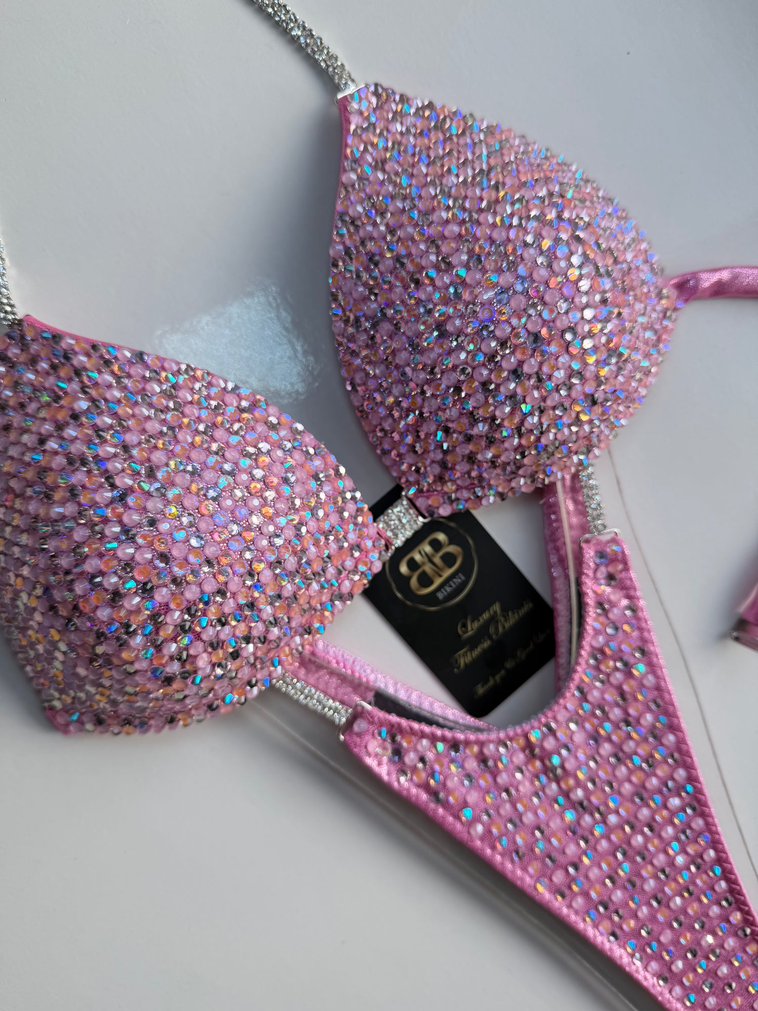 Soft Pink Triangle Competition Bikini - A/B bra cup