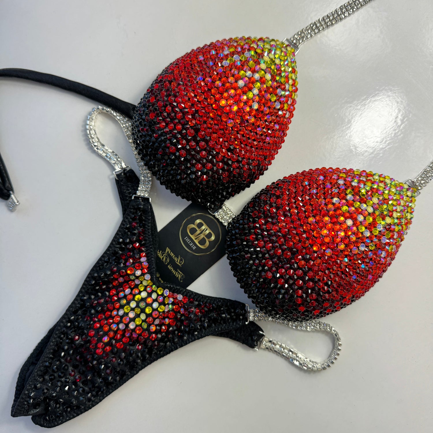 Burgundy with Gold Dust NPC Triangle Style Bikini