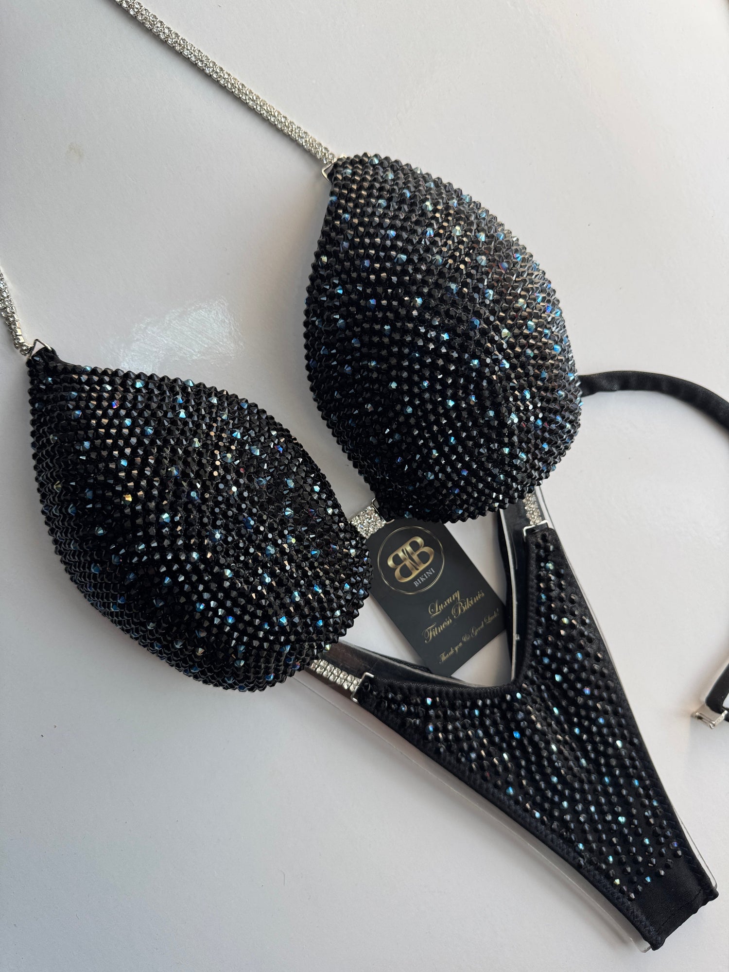 Brand New Black with Montana Dust NPC style bikini - D/DD cup