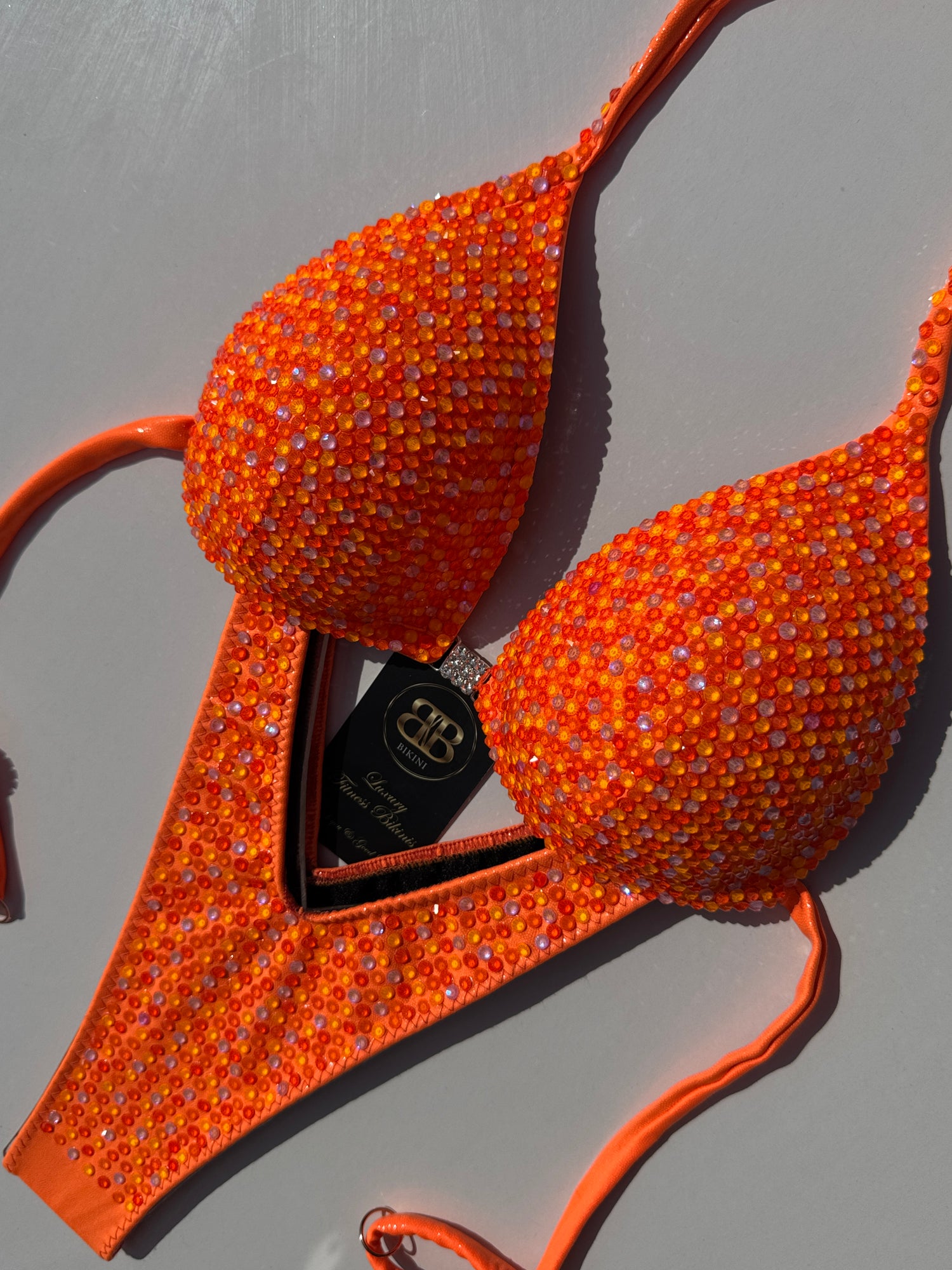 Brand new neon orange figure suit up to C bra cup