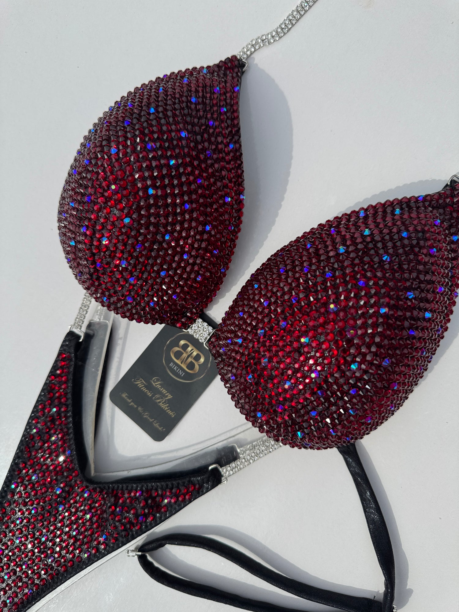 Brand new NPC style dark burgundy red - D bra cup