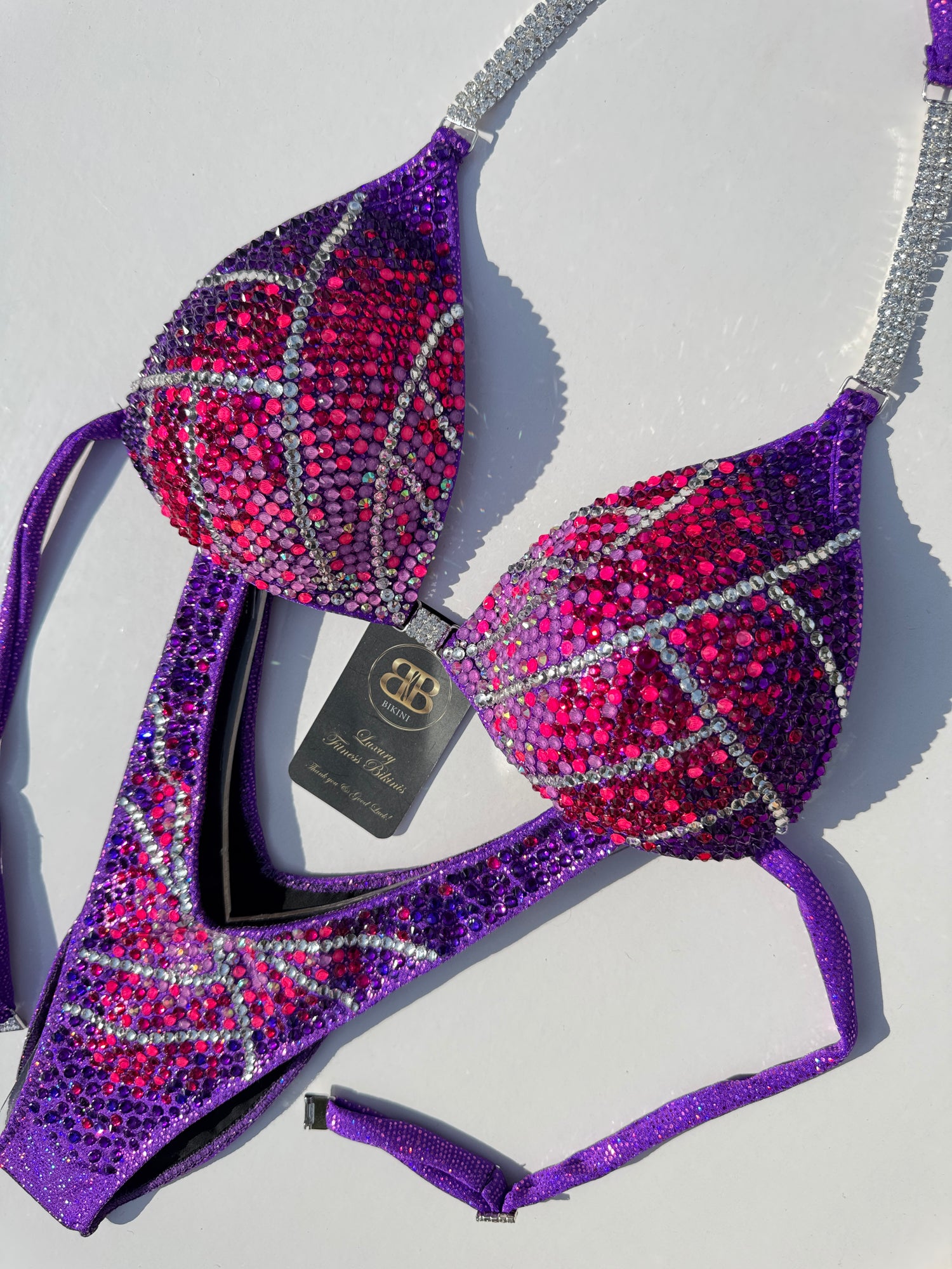 Brand new neon pink, purple ombre figure suit - C cup