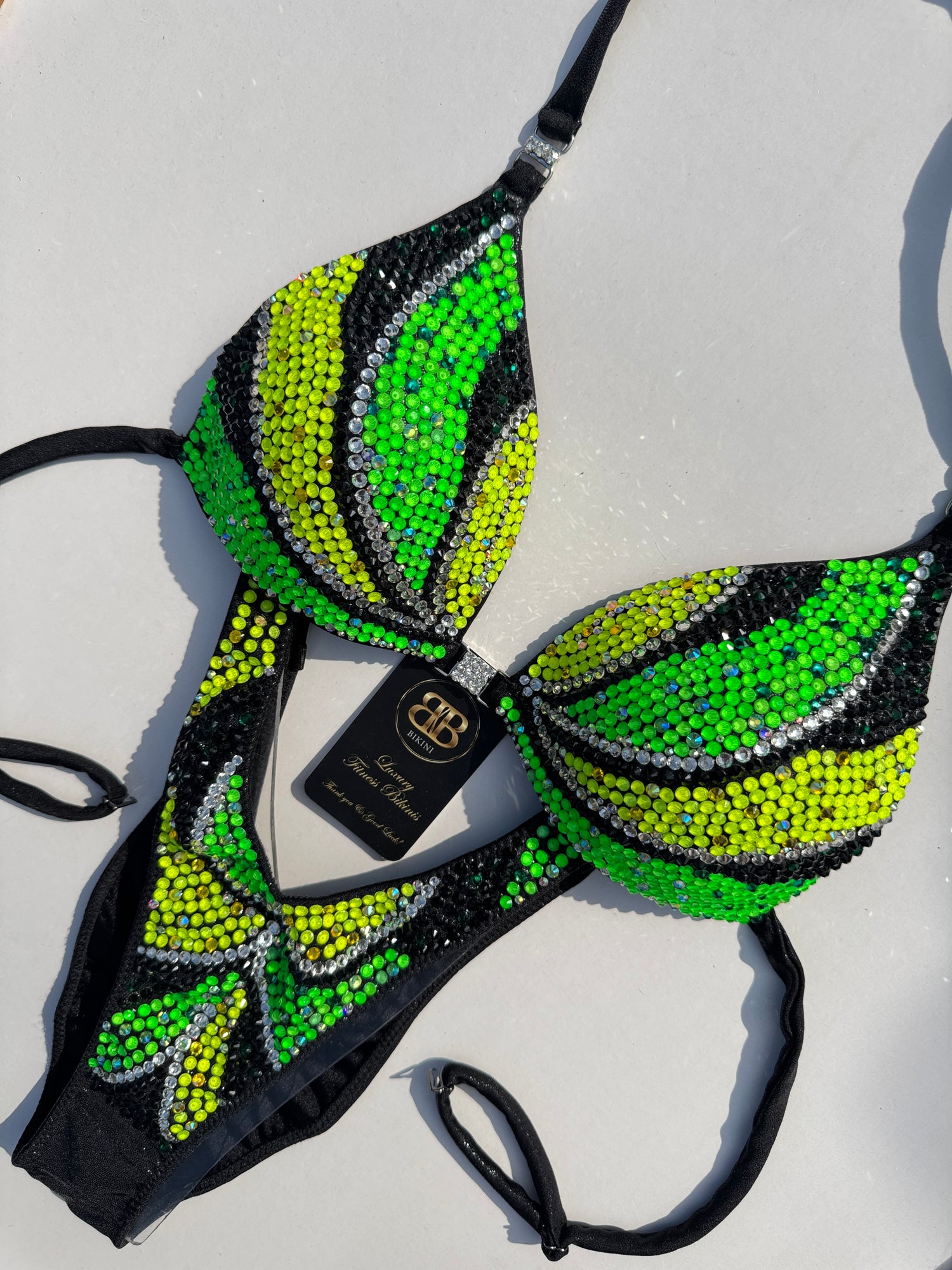 Brand new neon green, neon yellow ombre figure suit - C cup