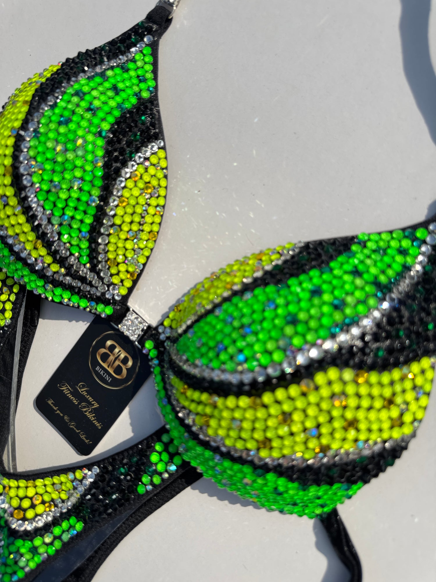 Brand new neon green, neon yellow ombre figure suit - C cup