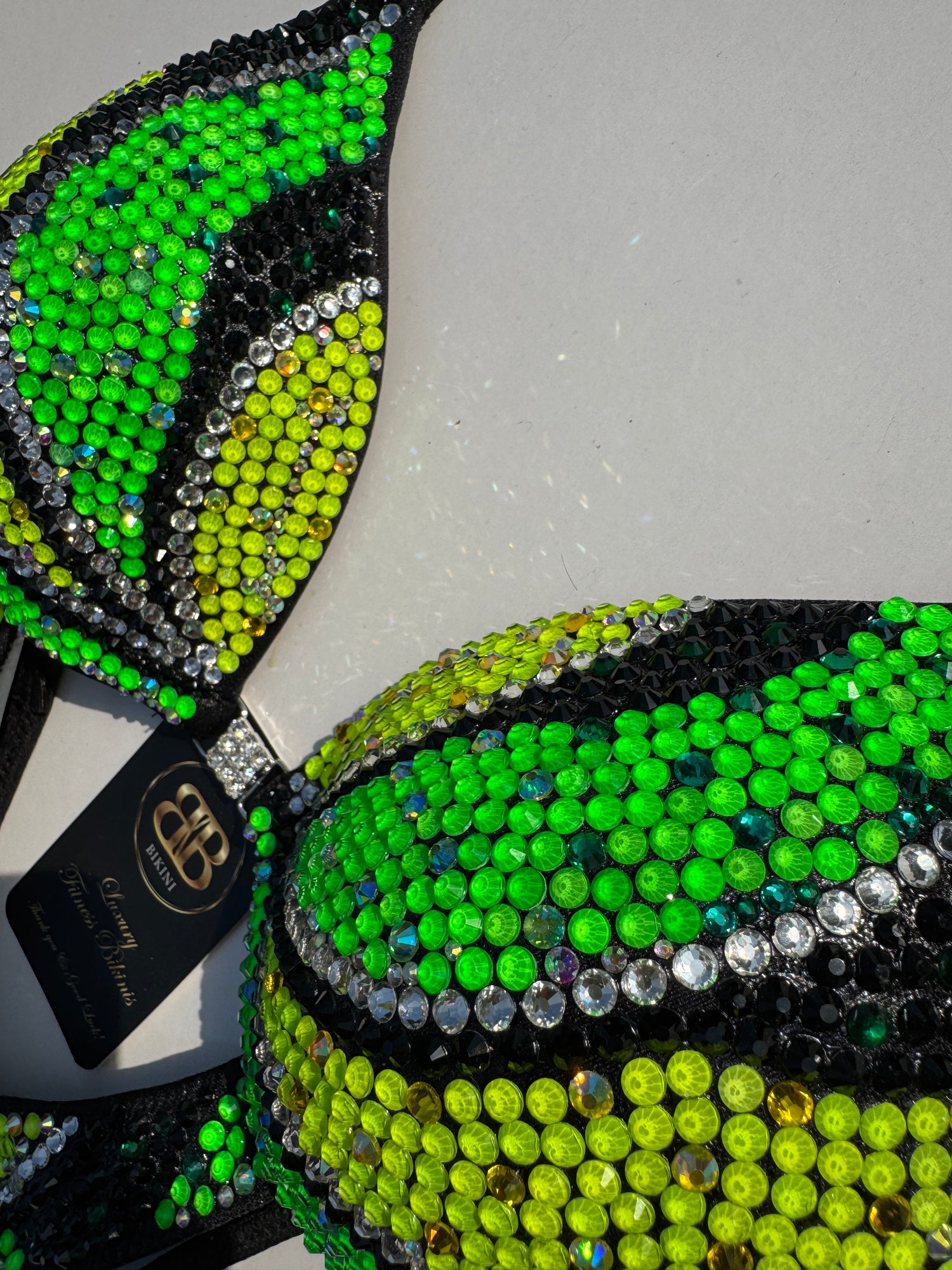 Brand new neon green, neon yellow ombre figure suit - C cup