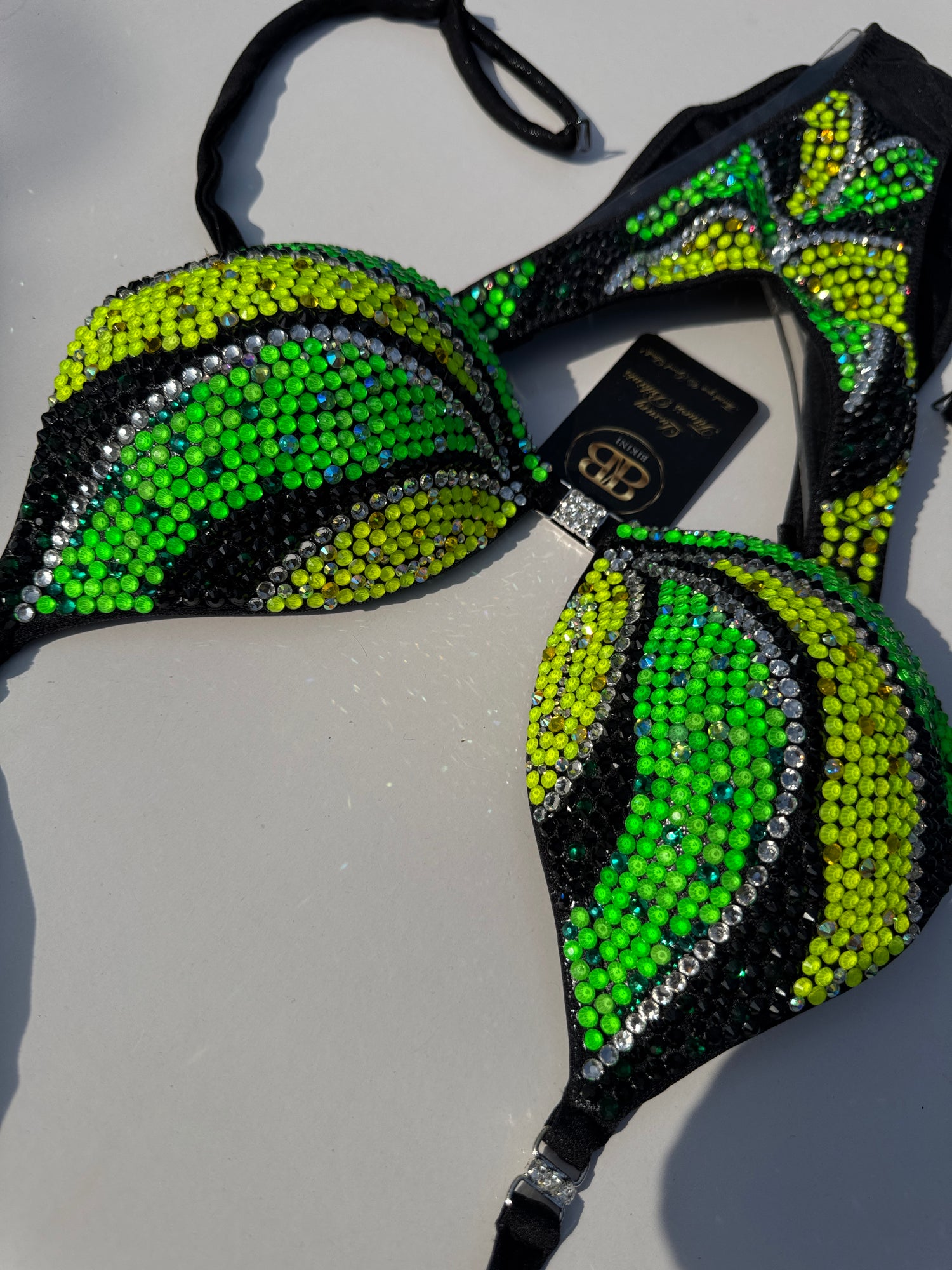 Brand new neon green, neon yellow ombre figure suit - C cup