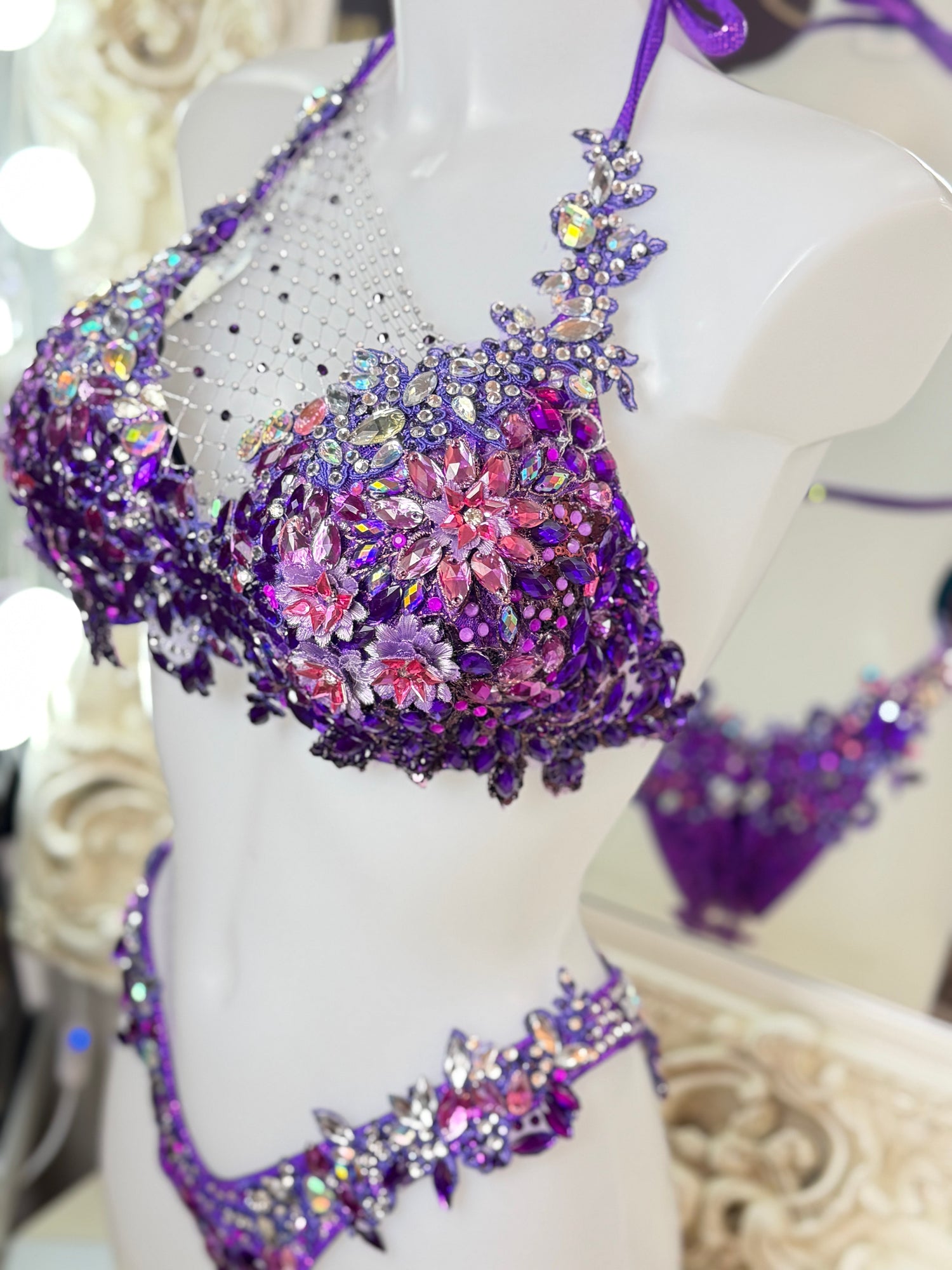 Purple, Lilac and Silver Diva/ Couture Bikini