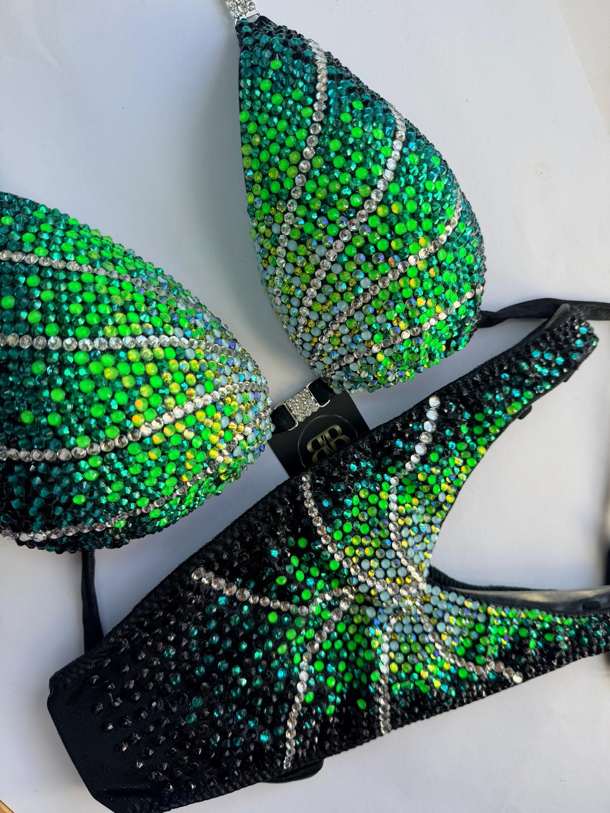 Neon green ombre - Figure Suit C/D bra cup