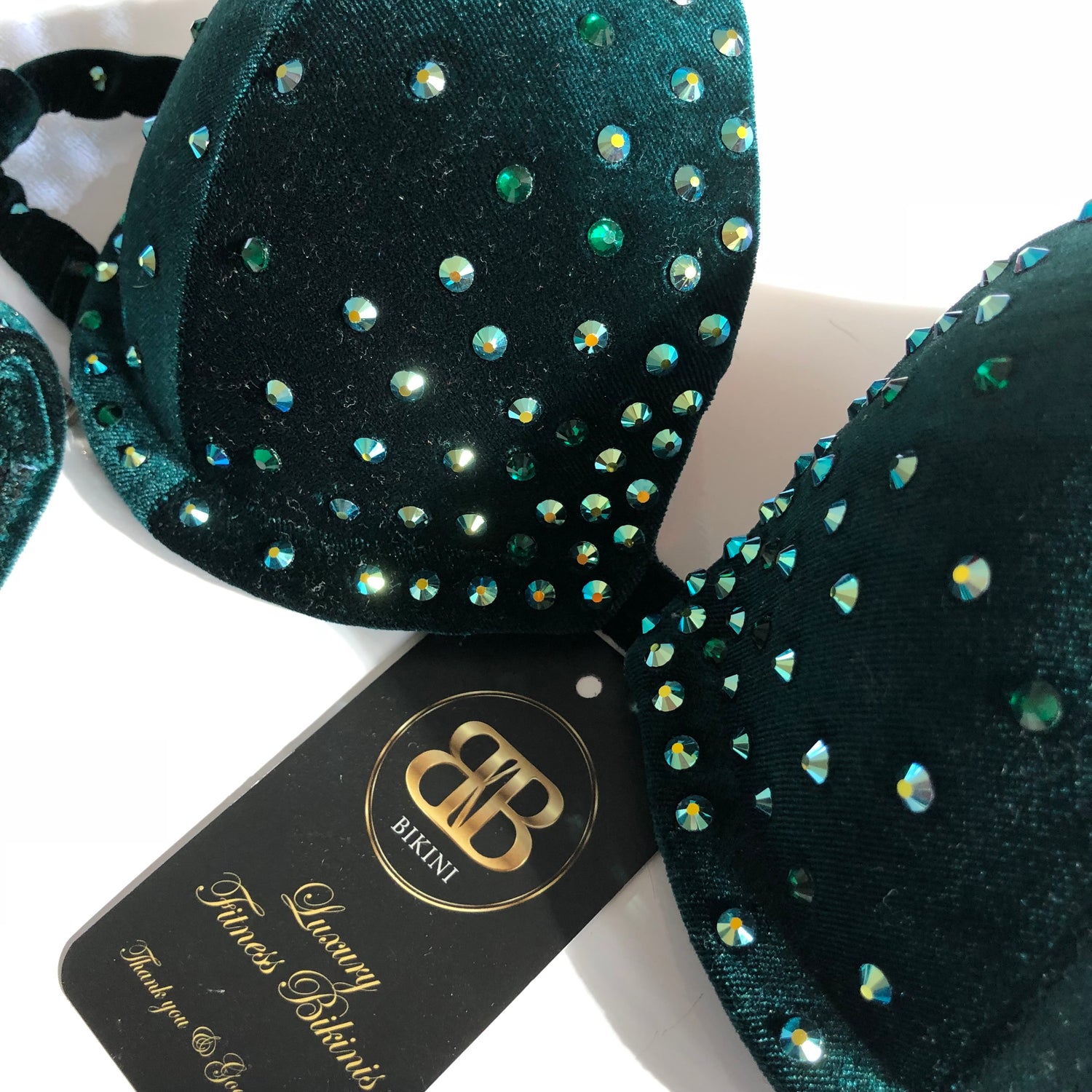 (Jana) Green Velvet Competition Bikini Suit