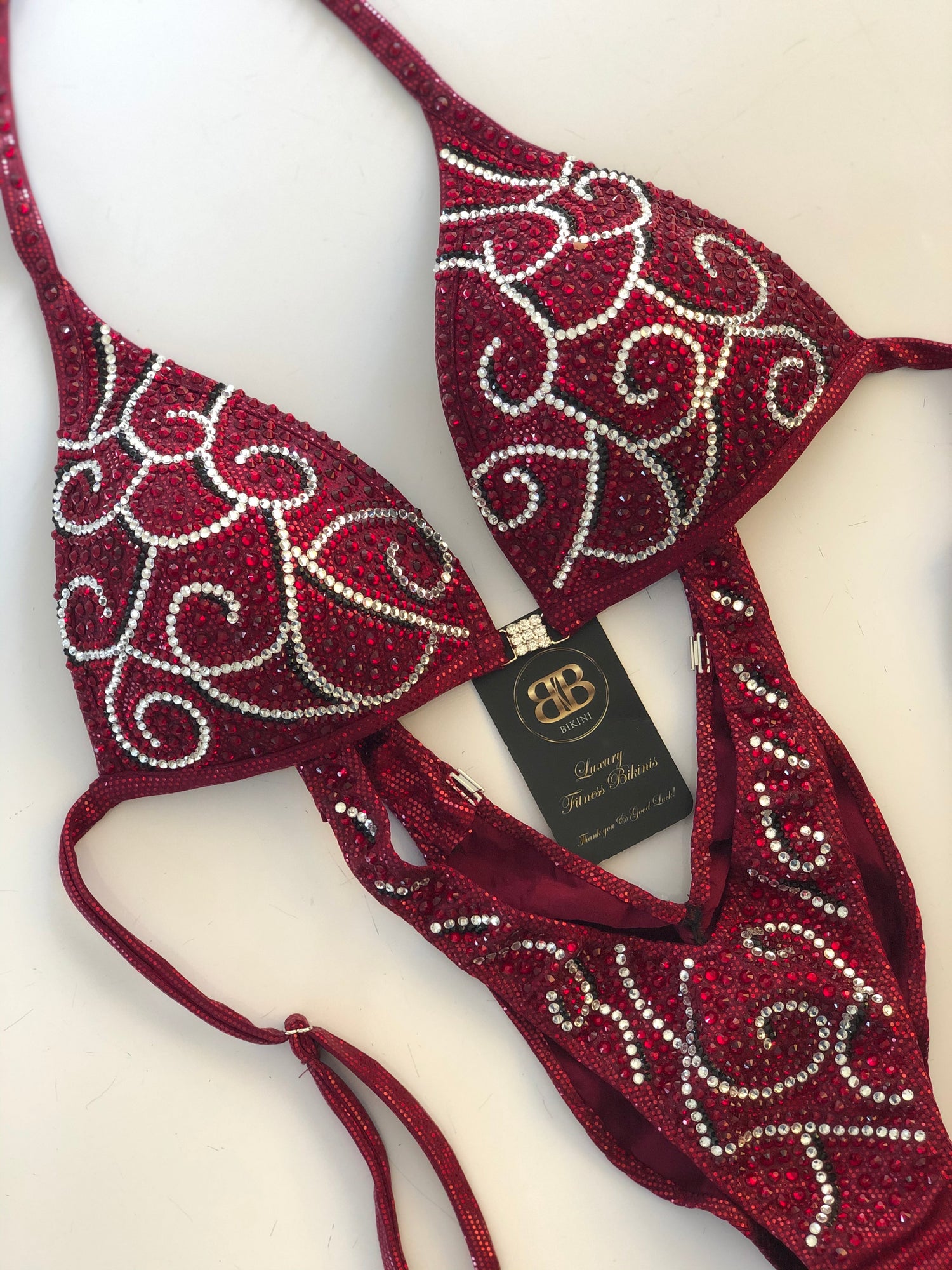 Burgundy Bodyfitness Competition Suit (448)
