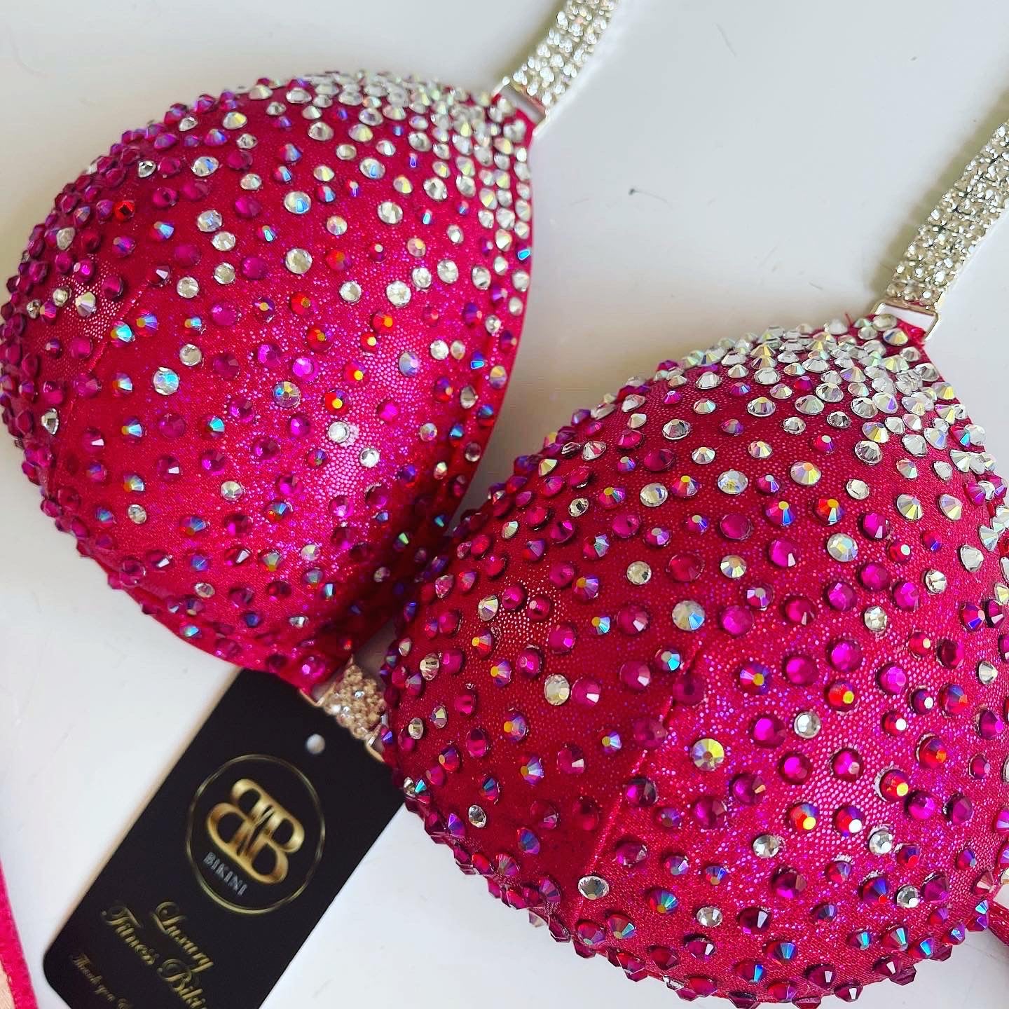 NPC Style - Raspberry and Silver Competition suit (603)