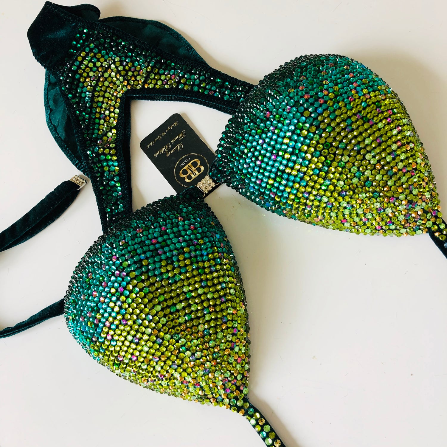 (Linda) Green Ombre Competition Suit