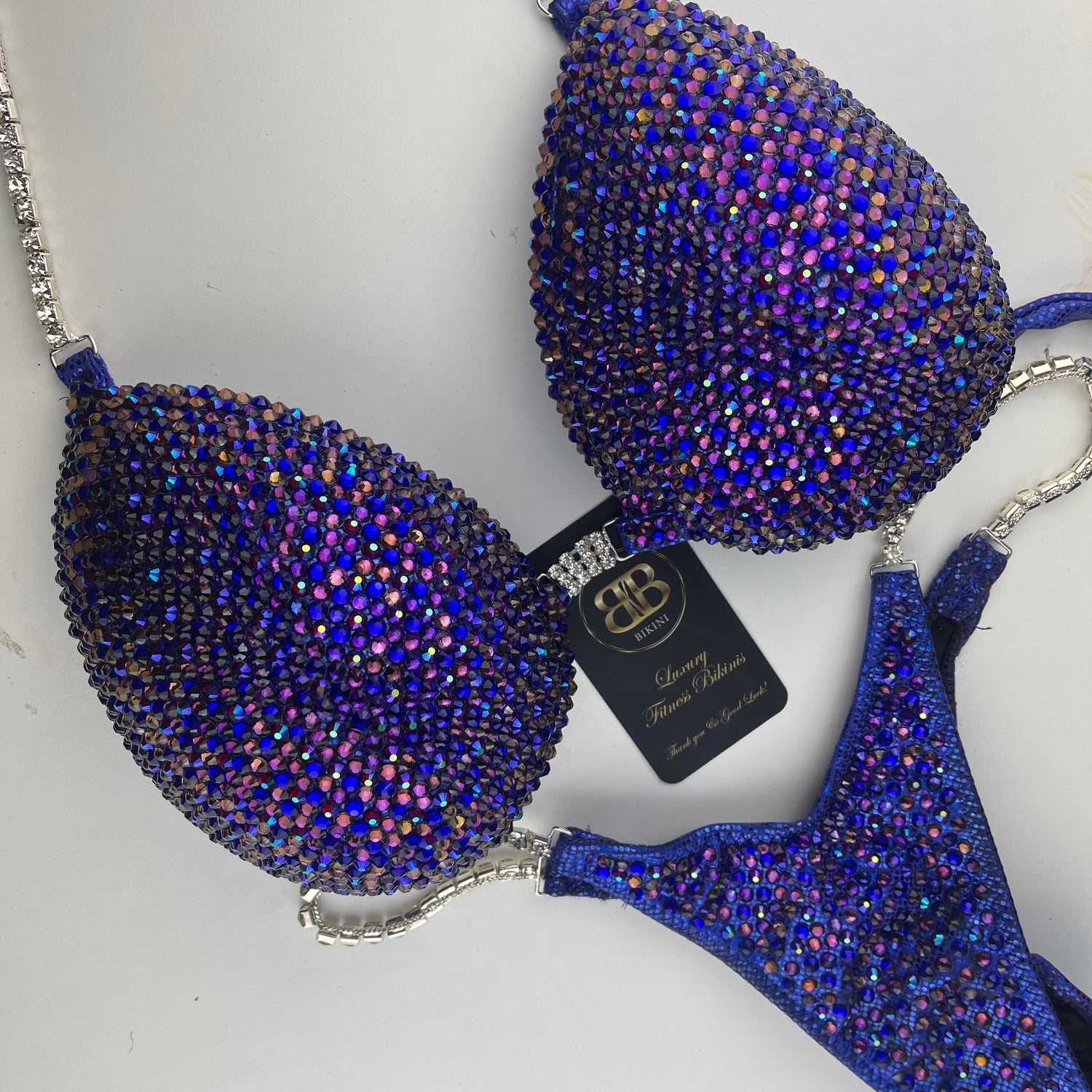 Rental- Cobalt blue and purple NPC style bikini - D/DD cup