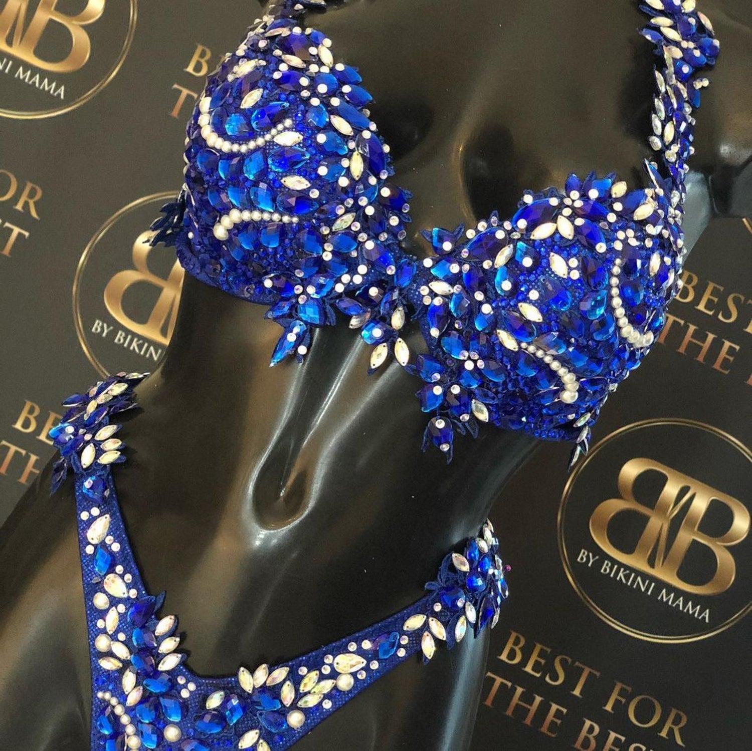 Rental - Blue and Silver Diva competition bikini