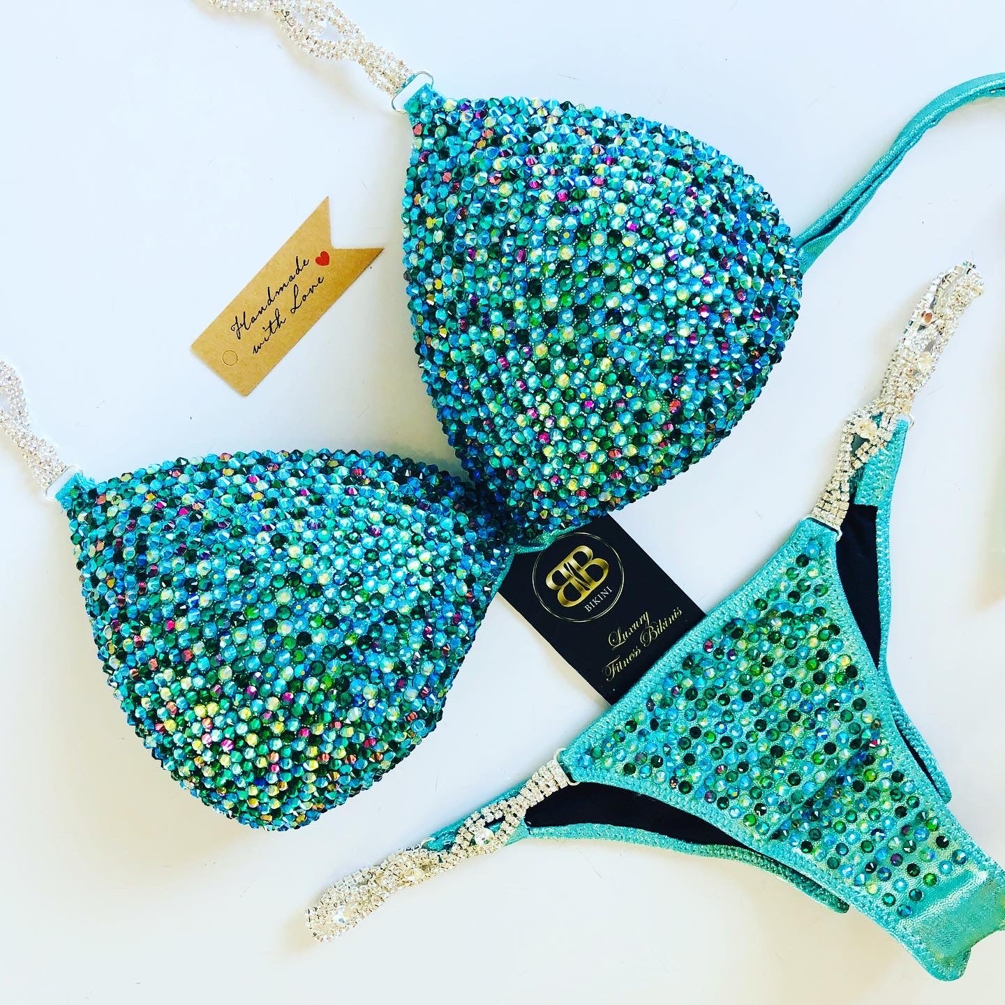 Riley Turquoise & Zircon Competition Bikini