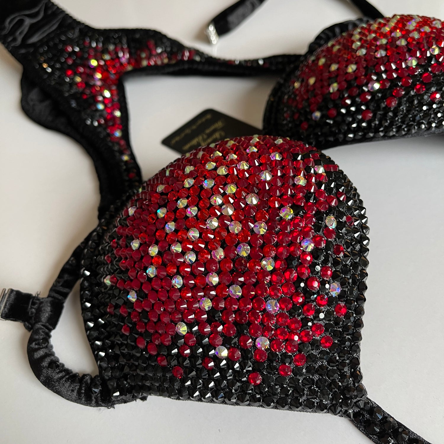 Black and Red Middle Ombre Bikini Suit (577)