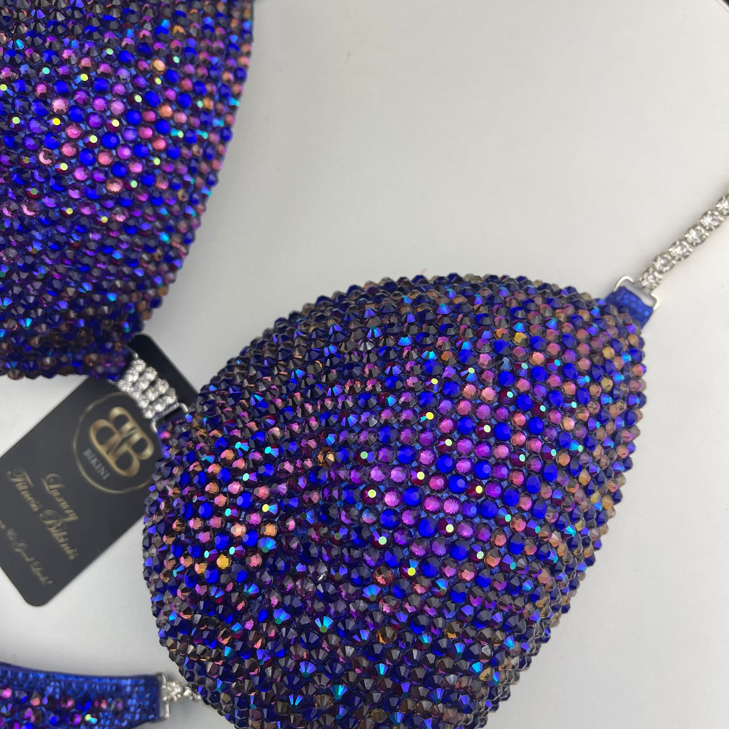 Rental- Cobalt blue and purple NPC style bikini - D/DD cup