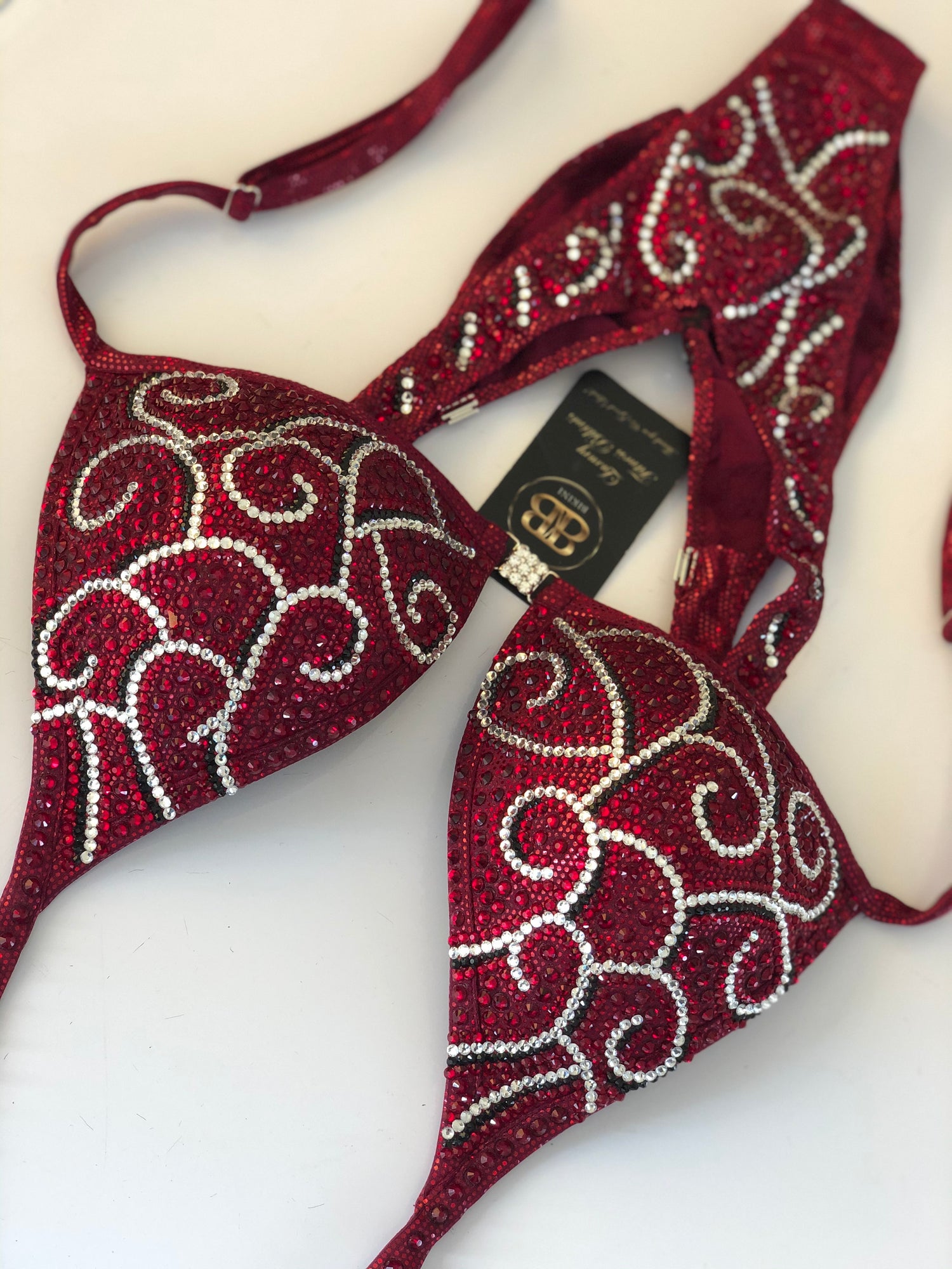 Burgundy Bodyfitness Competition Suit (448)