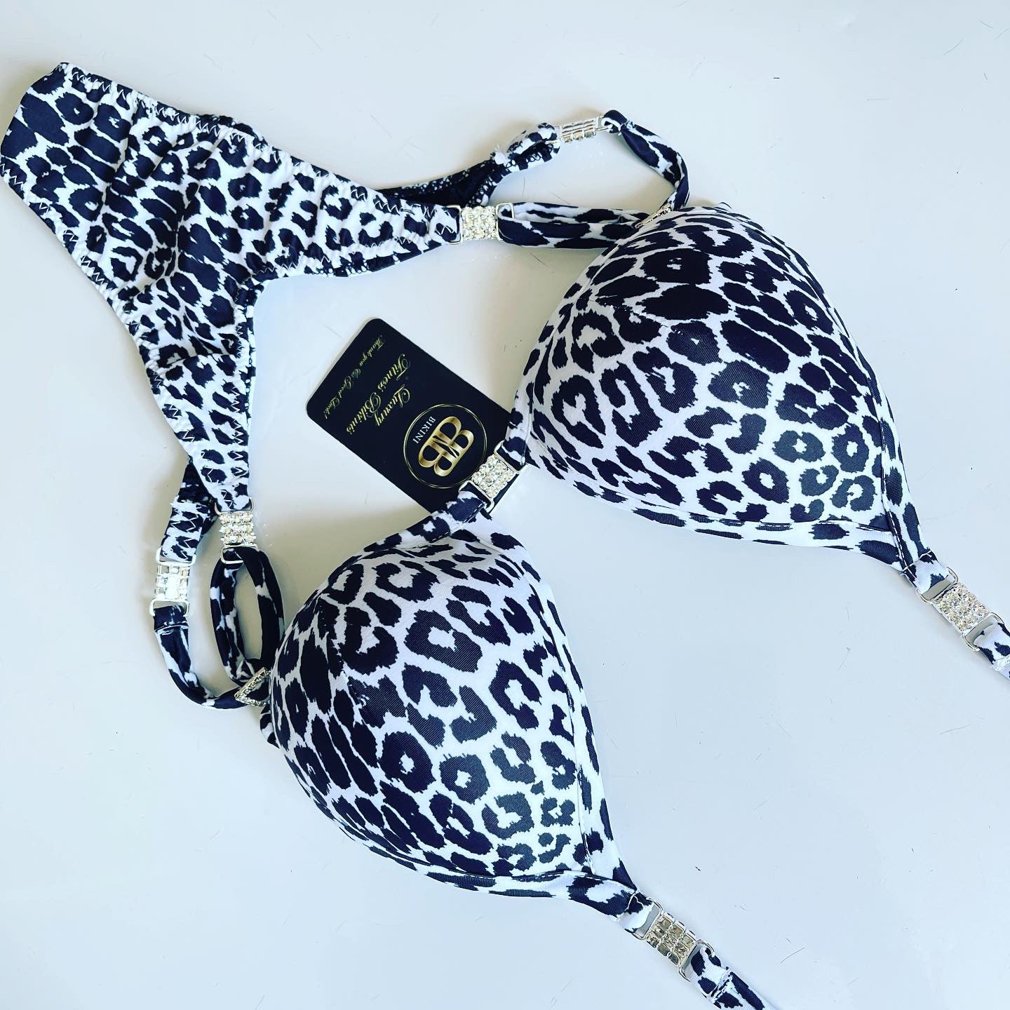 White Leopard Mini Connectors and Adjustable bottoms - Bra cup C/D