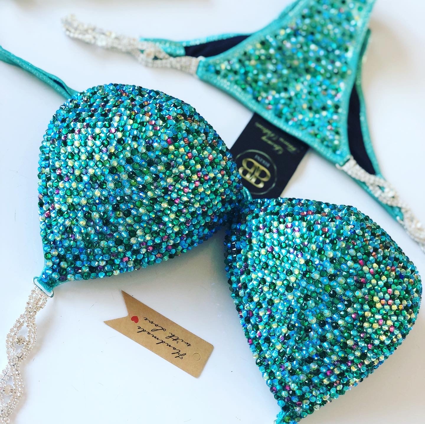 Riley Turquoise & Zircon Competition Bikini