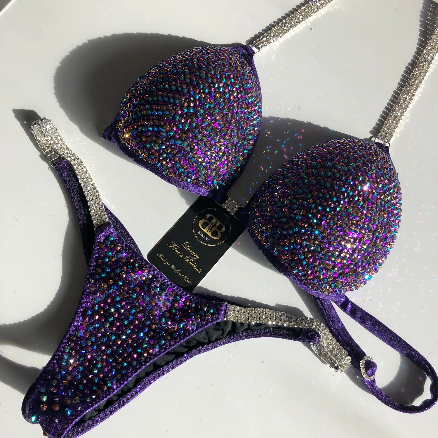 (Lena) Purple Crystallized Suit