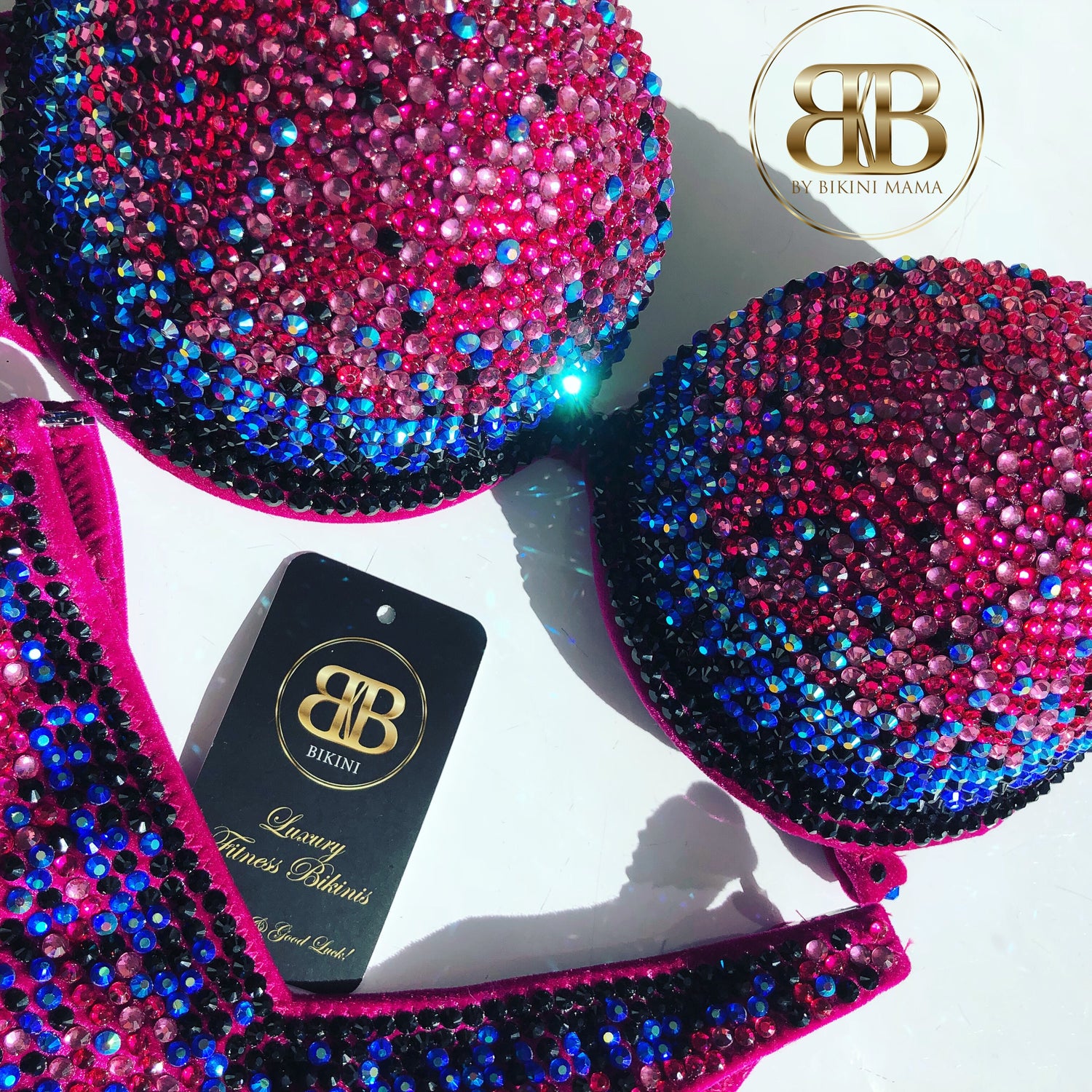 ( Kaja) Fuchsia Ombre Competition Bikini